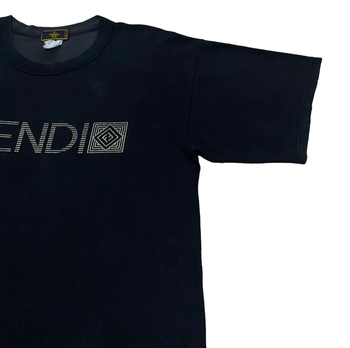 Fendi Rare Design Vintage Brand Fendi Big Logo T-shirt 1990s Size US L / EU 52-54 / 3 - 7 Thumbnail