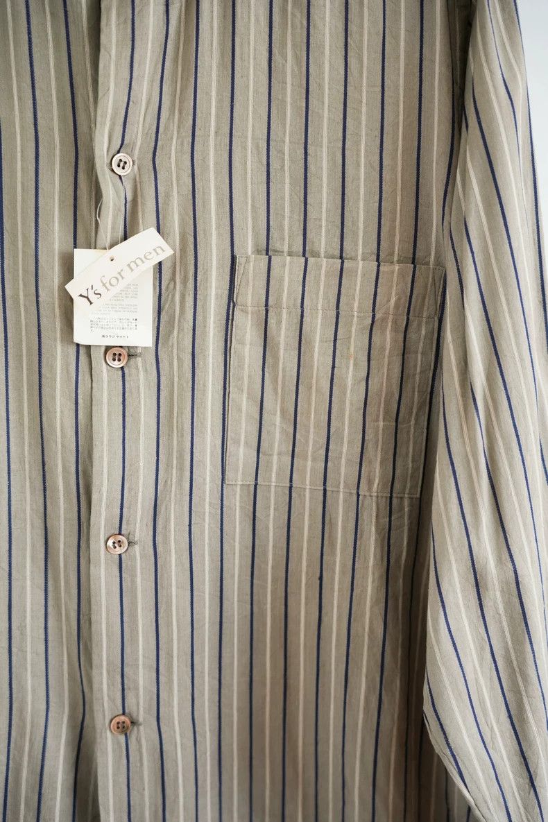 Yohji Yamamoto Yohji Yamamoto 01 SS silk striped shirt 2504-Nextarrow Size US L / EU 52-54 / 3 - 4 Thumbnail