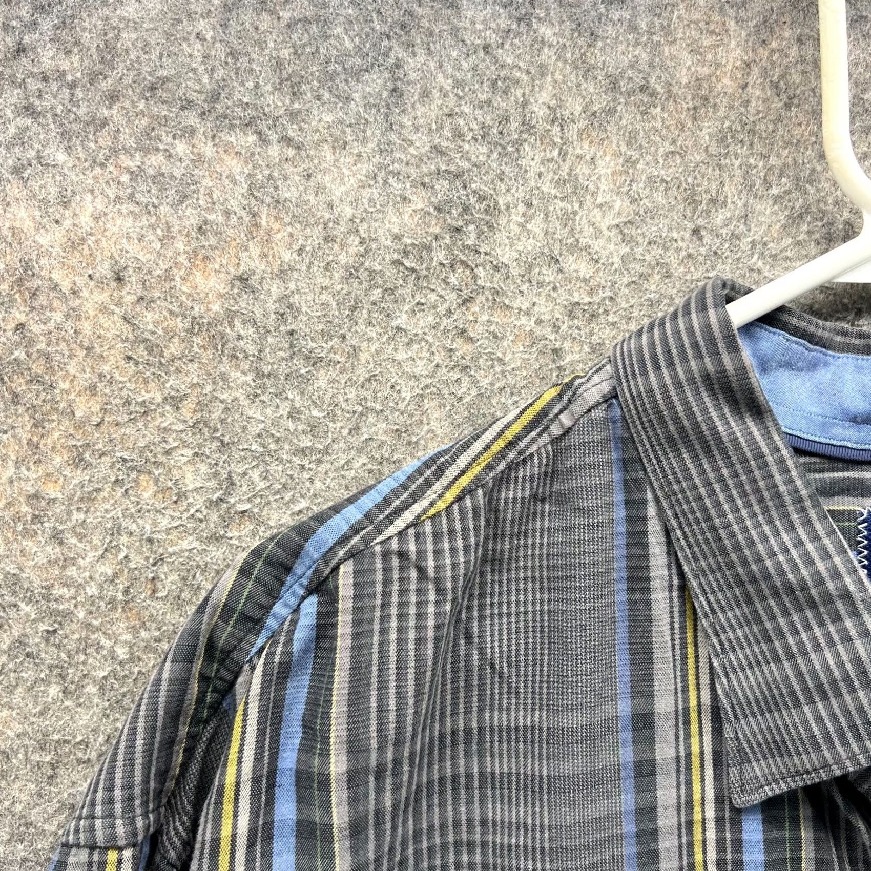 Tommy Bahama VINTAGE Tommy Bahama Shirt Men 2XT Gray Striped Button-Down Long Sleeve Casual Formal Business Workwear 2XT Big & Tall Mens Size US XXL / EU 58 / 5 - 2 Thumbnail