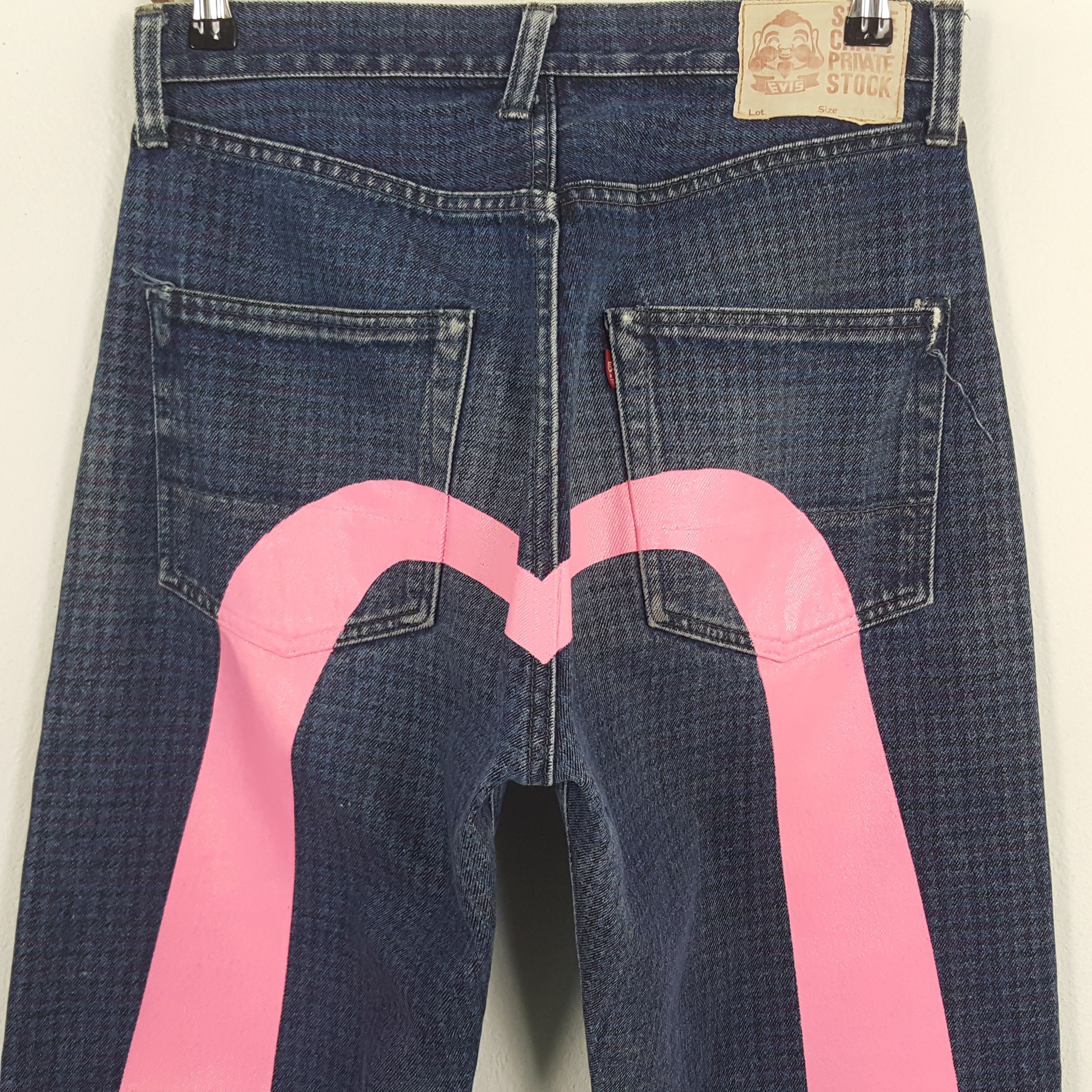 Japanese Brand × Vintage Vintage Evis Japanese Brand Daicock Custom Art Denim Jeans Size US 30 / EU 46 - 2 Thumbnail