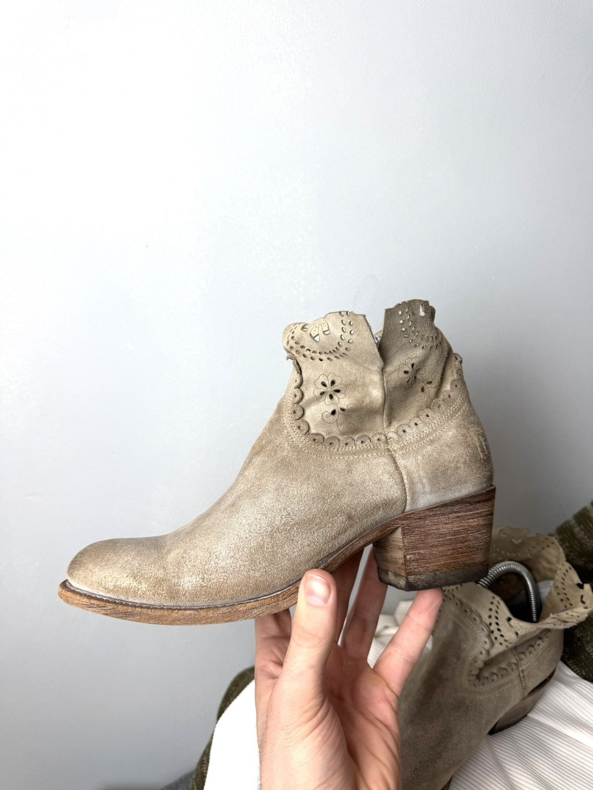 Sendra Rare! Vintage Sendra Suede Boots Cowboy Avant Garde Size US 8 / IT 38 - 6 Thumbnail