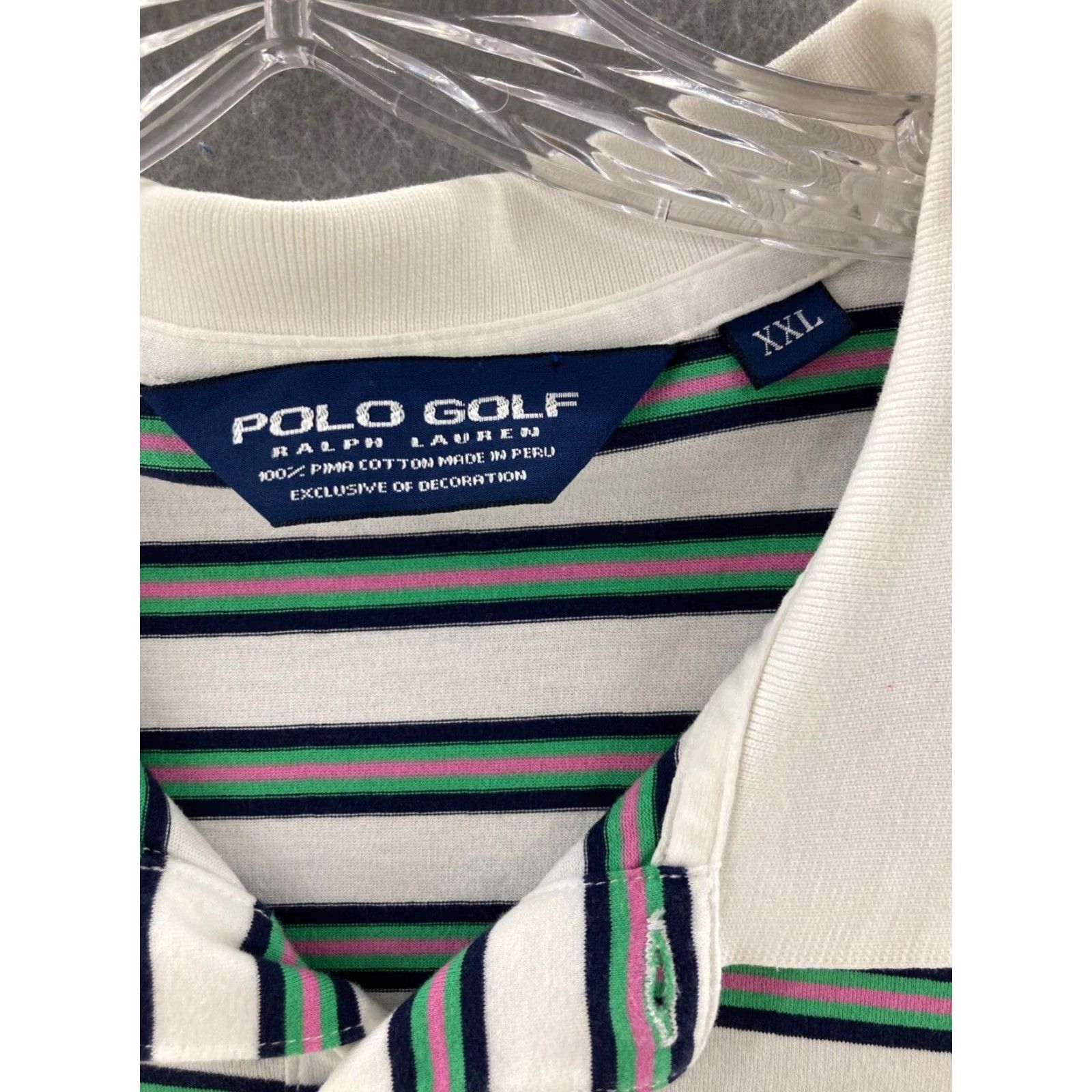 Ralph Lauren Polo Golf Ralph Lauren Polo Shirt Striped Purple 2XL XXL Short Sleeve Mens Golf Gear Size US XXL / EU 58 / 5 - 5 Thumbnail