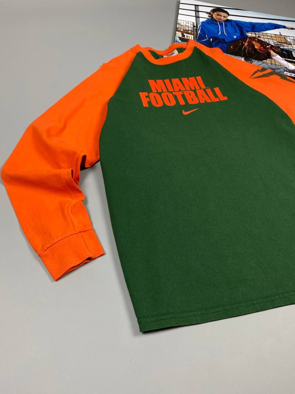 Nike Vintage Nike Team Miami Football Shirt Green Orange Y2K Size US M / EU 48-50 / 2 - 4 Thumbnail