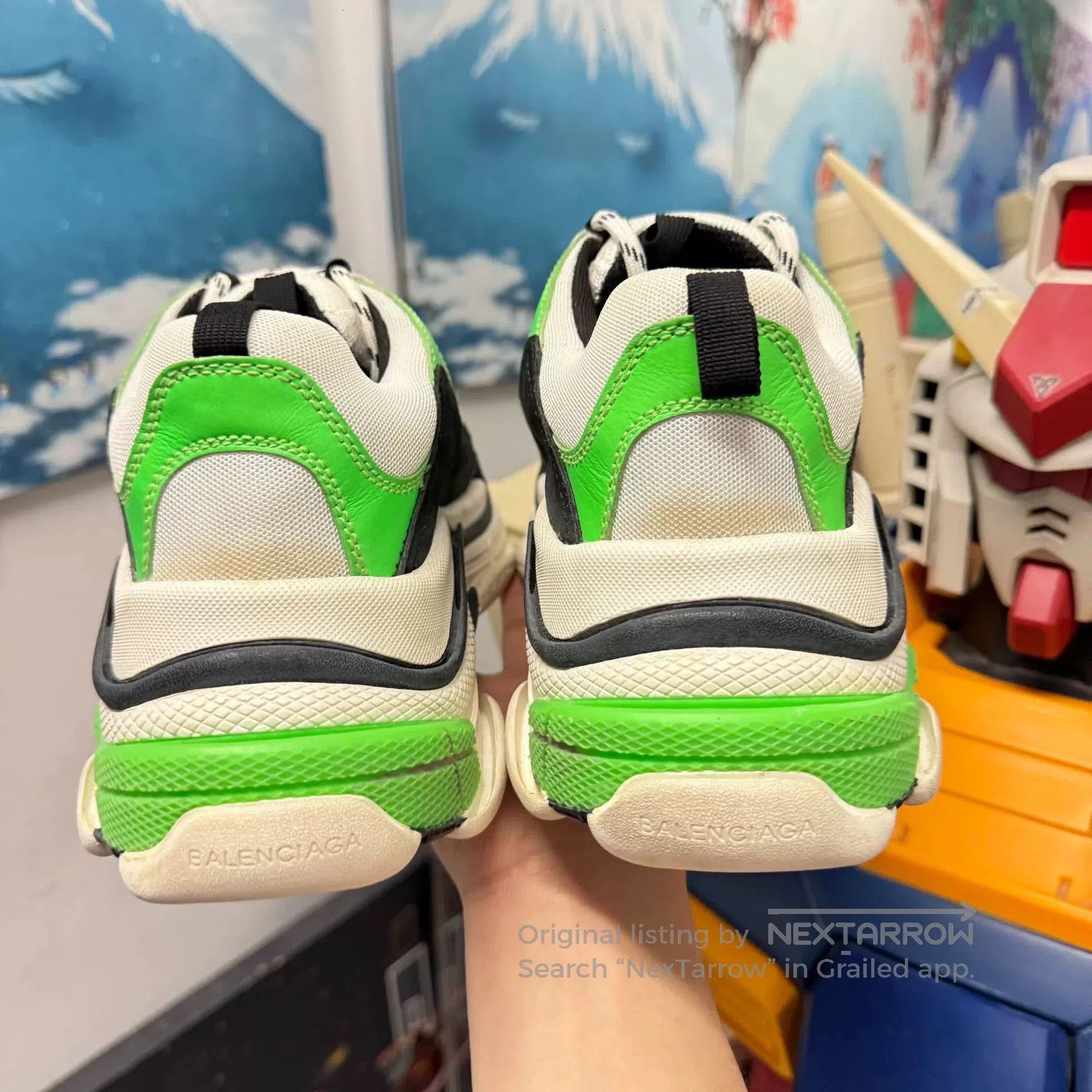 Balenciaga Balenciaga Triple S Green Distressed Size 42. Size US 9 / EU 42 - 3 Thumbnail