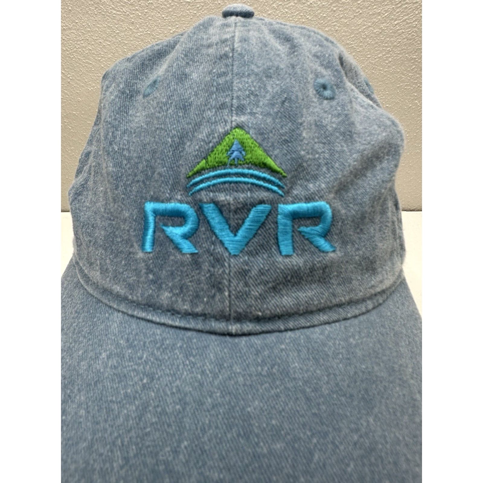 Vintage Authentic Pigment Baseball Hat Blue River Valley Ranch RVR Maryland Adjustable Baseball Cap Men One Size Blue Adjustable Hats Mens Size ONE SIZE - 2 Thumbnail