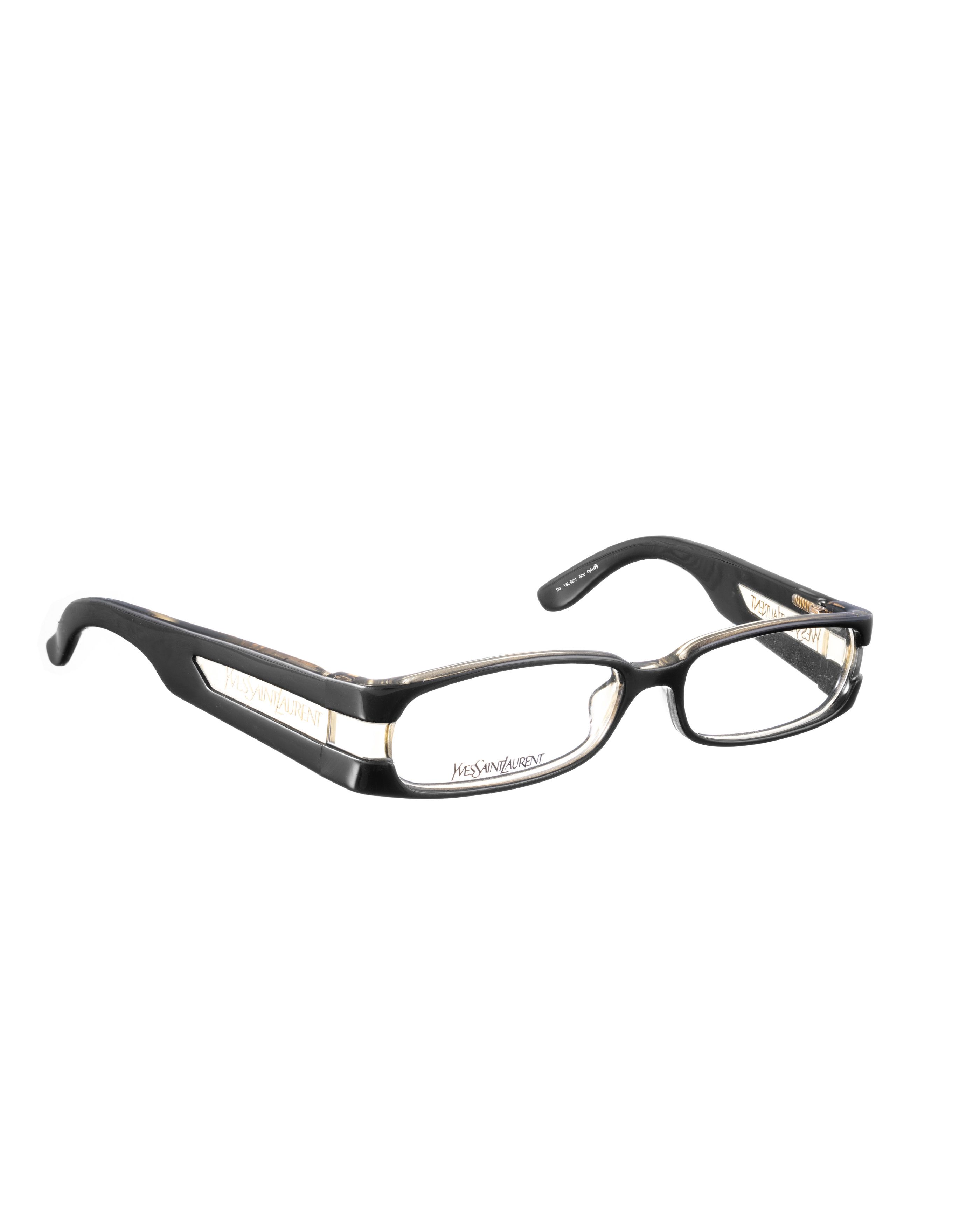 Saint Laurent Paris Yves Saint Laurent 00s Black Glasses Transparent Elements Size ONE SIZE - 1 Thumbnail