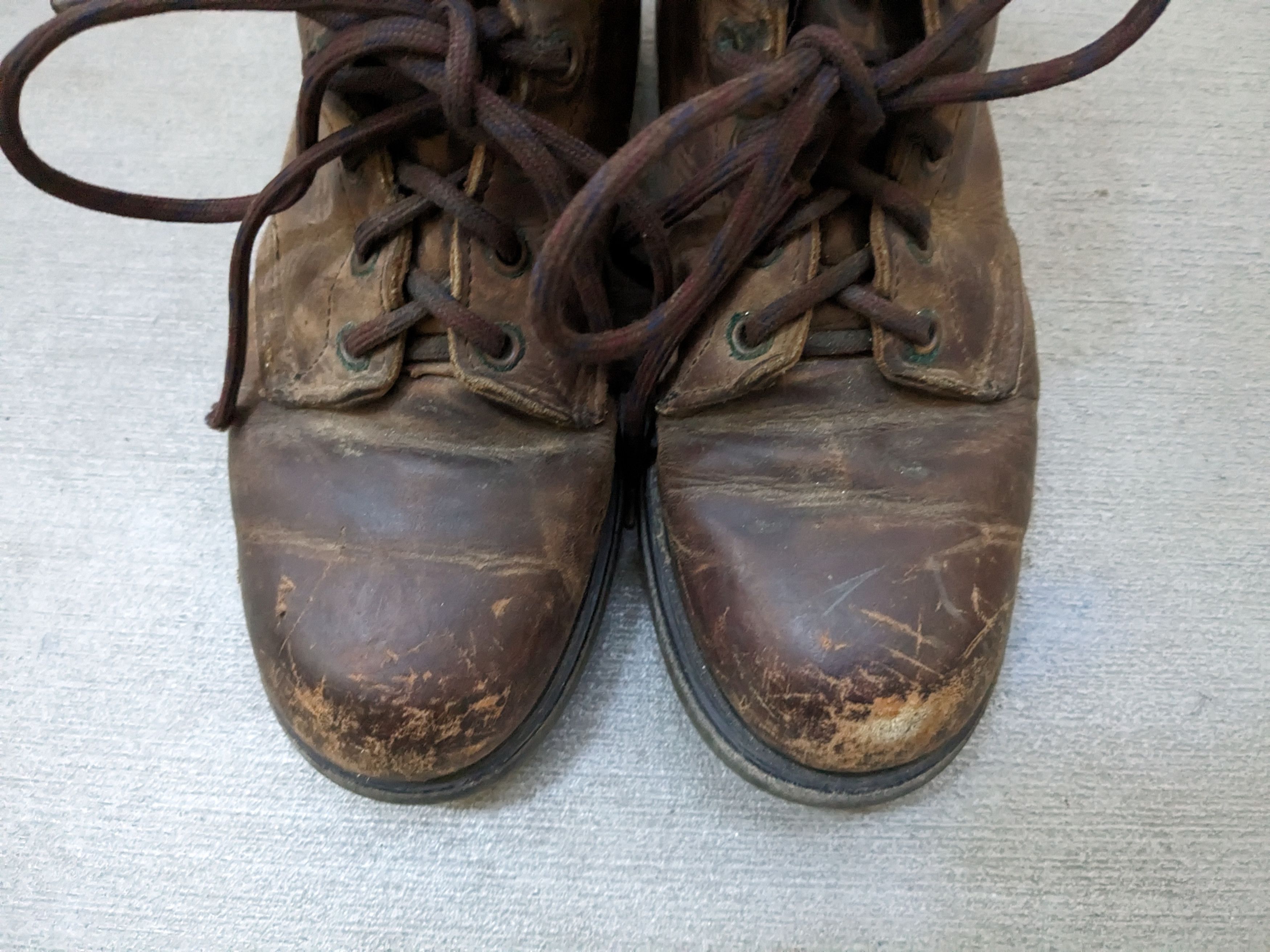 Red Wing × Vintage Vintage Red Wings Work Boots 6 D Combat Brown Leather Size US 6 / EU 39 - 5 Thumbnail