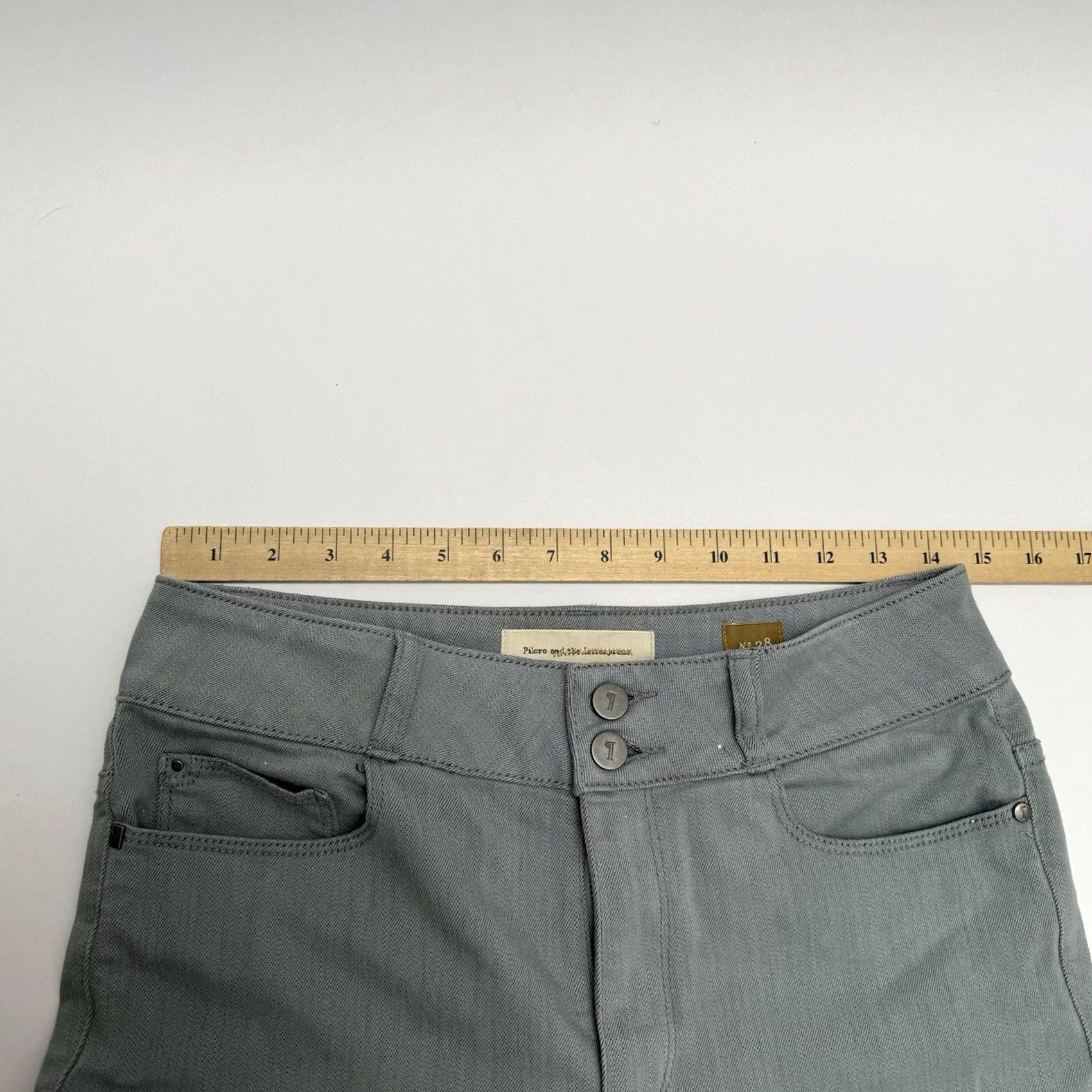 Anthropologie Anthropologie Jeans Flared Denim 28 Regular Women Blue 28x33 Pilcro & The Letterpress Womens Slim Solid China Denim jeans Women Size 28" / US 6 / IT 42 - 4 Thumbnail