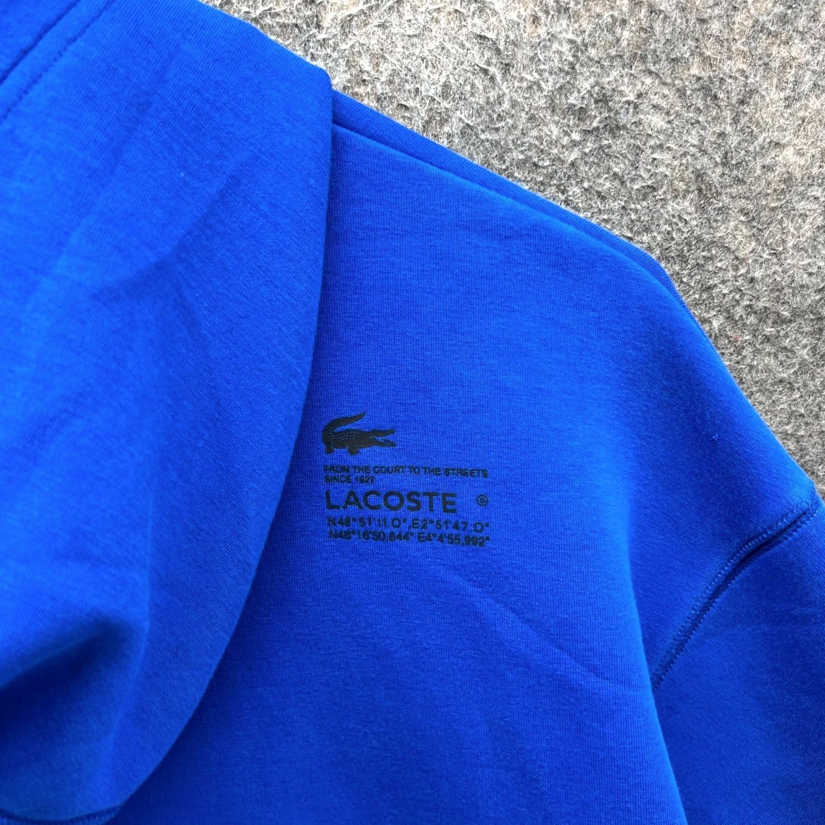 Lacoste Lacoste Sweater Dress Women 36 Royal Blue Cotton Oversized Pullover Hoodie Size XS / US 0-2 / IT 36-38 - 6 Thumbnail