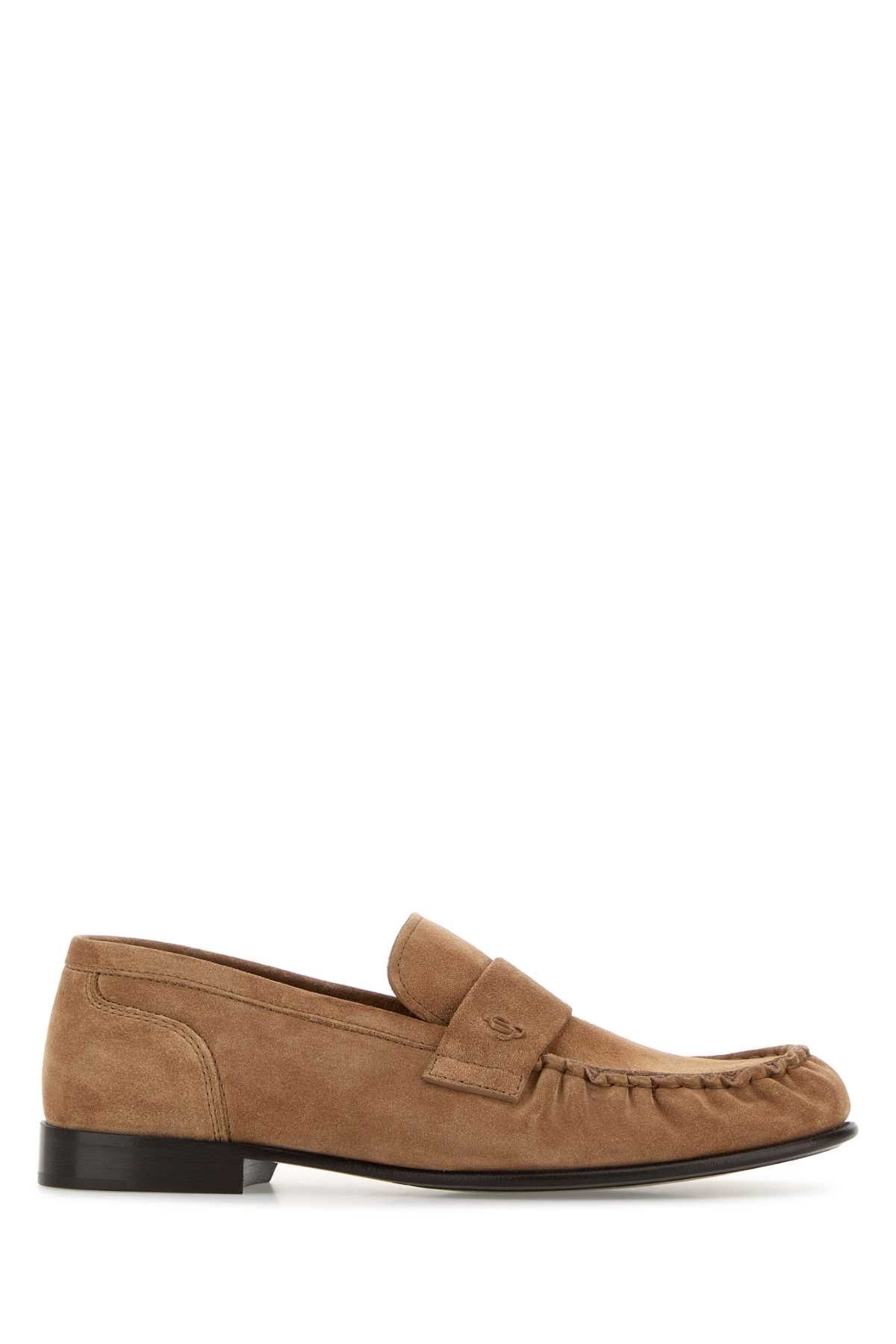 Jimmy Choo Camel Suede Ellis Loafers Size US 9 / IT 39 - 1 Thumbnail