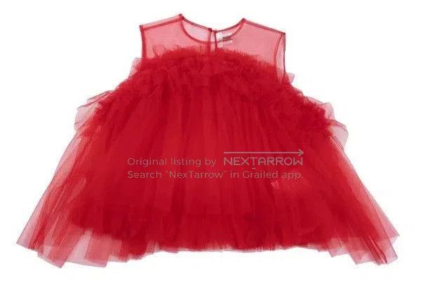 Comme des Garcons COMME des GARCONS Red Tulle Top. Size US M / EU 48-50 / 2 - 2 Thumbnail