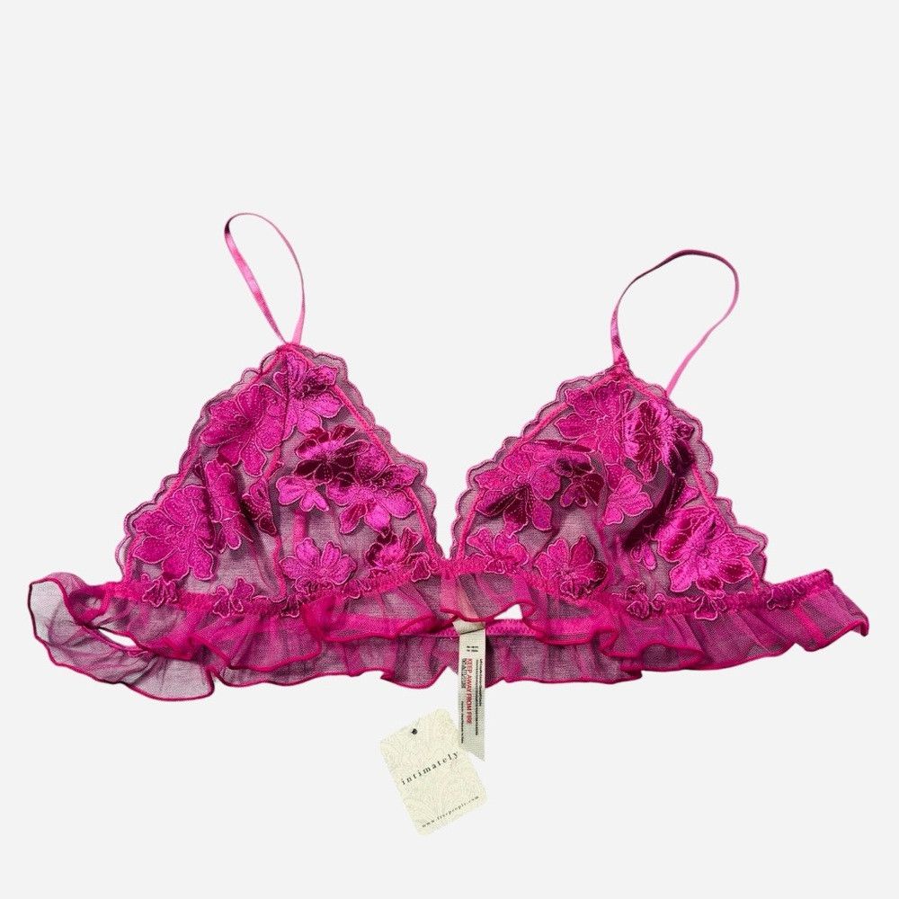 Free People NWT New Free People Hotel Chantelle Triangle Bralette In Da Size ONE SIZE - 4 Thumbnail