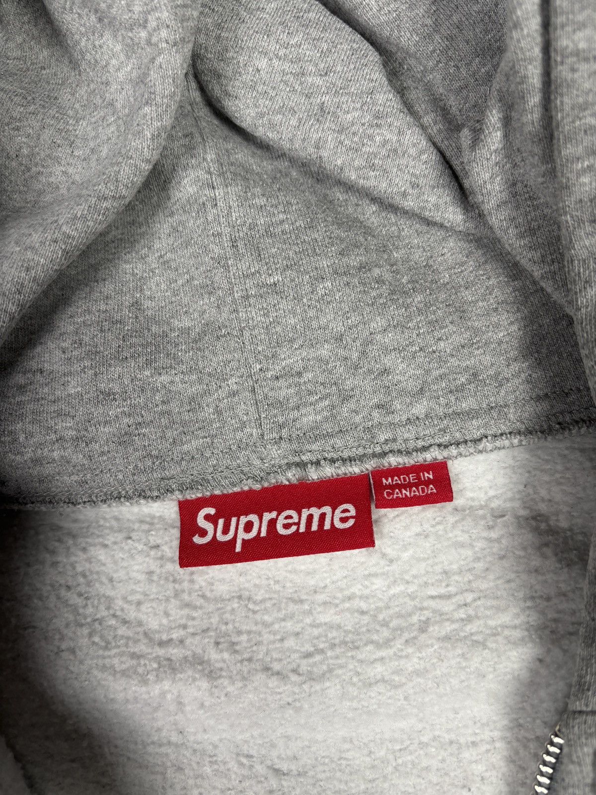 Supreme Supreme Grey Spread Zip Up Hooded Sweatshirt Size US L / EU 52-54 / 3 - 10 Thumbnail