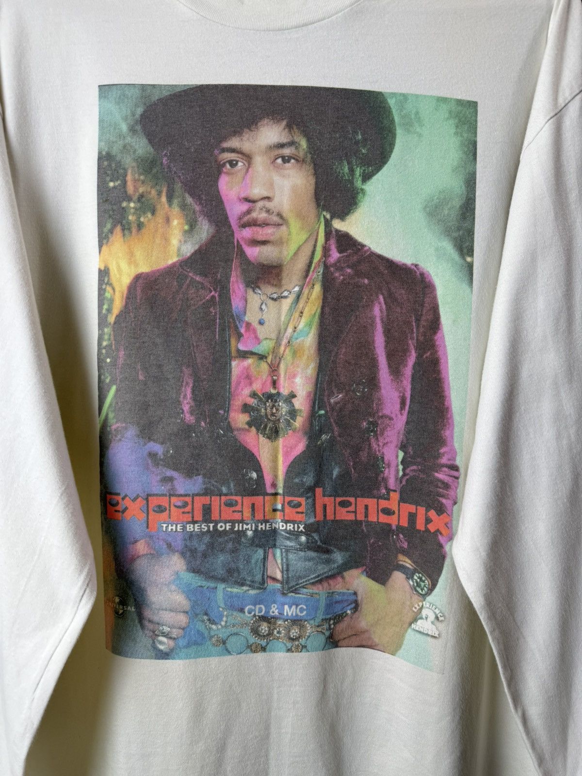 Jimi Hendrix 💥 Rare! 1990’s Vintage Jimi Hendrix Longsleeve Big Print Size US XL / EU 56 / 4 - 3 Thumbnail