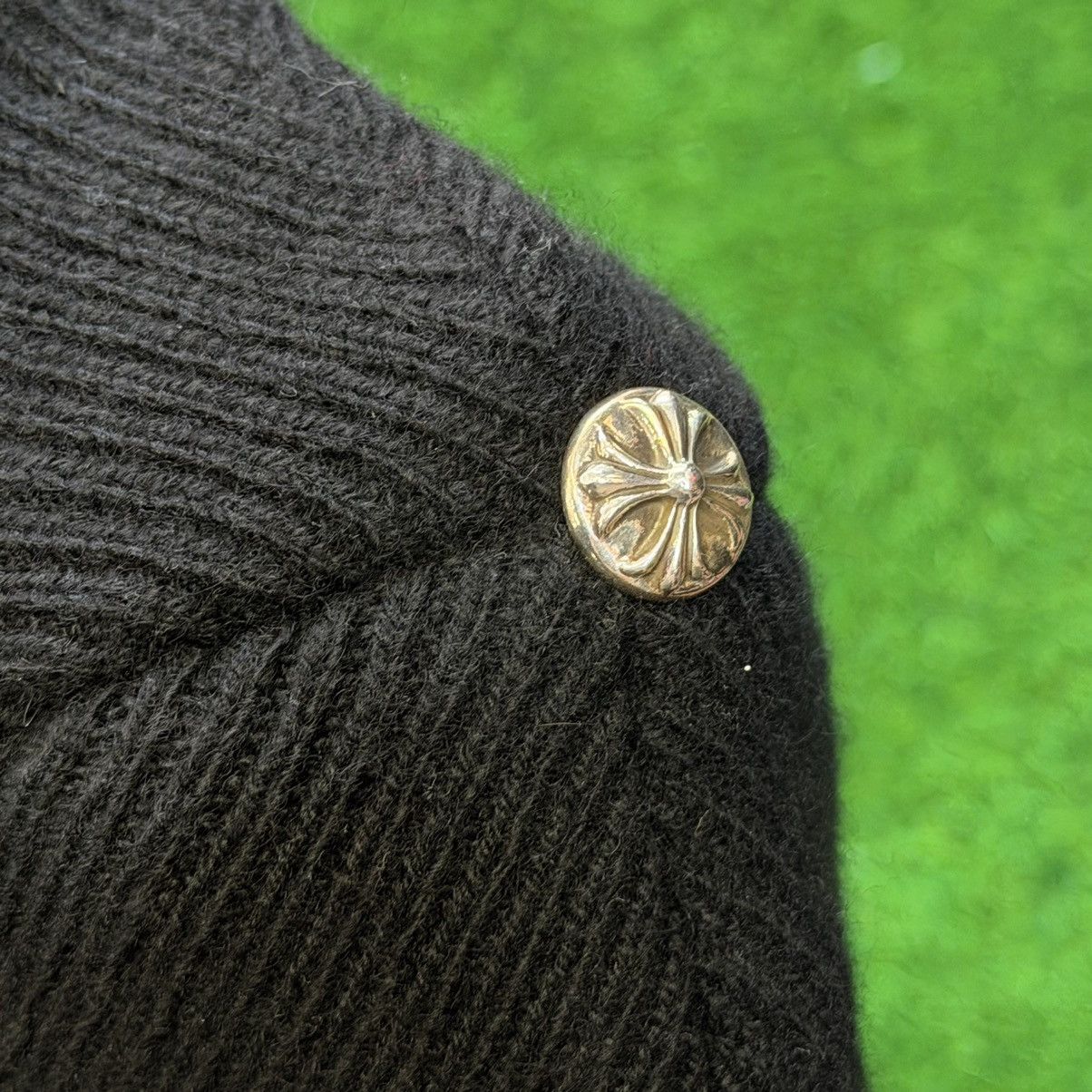 Chrome Hearts Chrome Hearts Big Daddy Cross Logo Cashmere Beanie Size ONE SIZE - 3 Thumbnail
