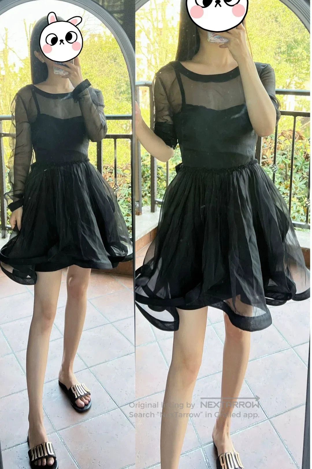 Valentino Black Chiffon Dress.