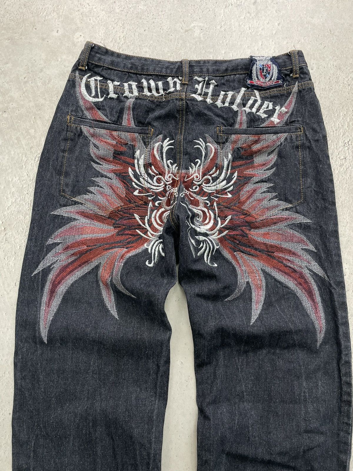 Southpole Southpole style y2k Black Wide Denim Pants Japan Style Size US 34 / EU 50 - 9 Thumbnail