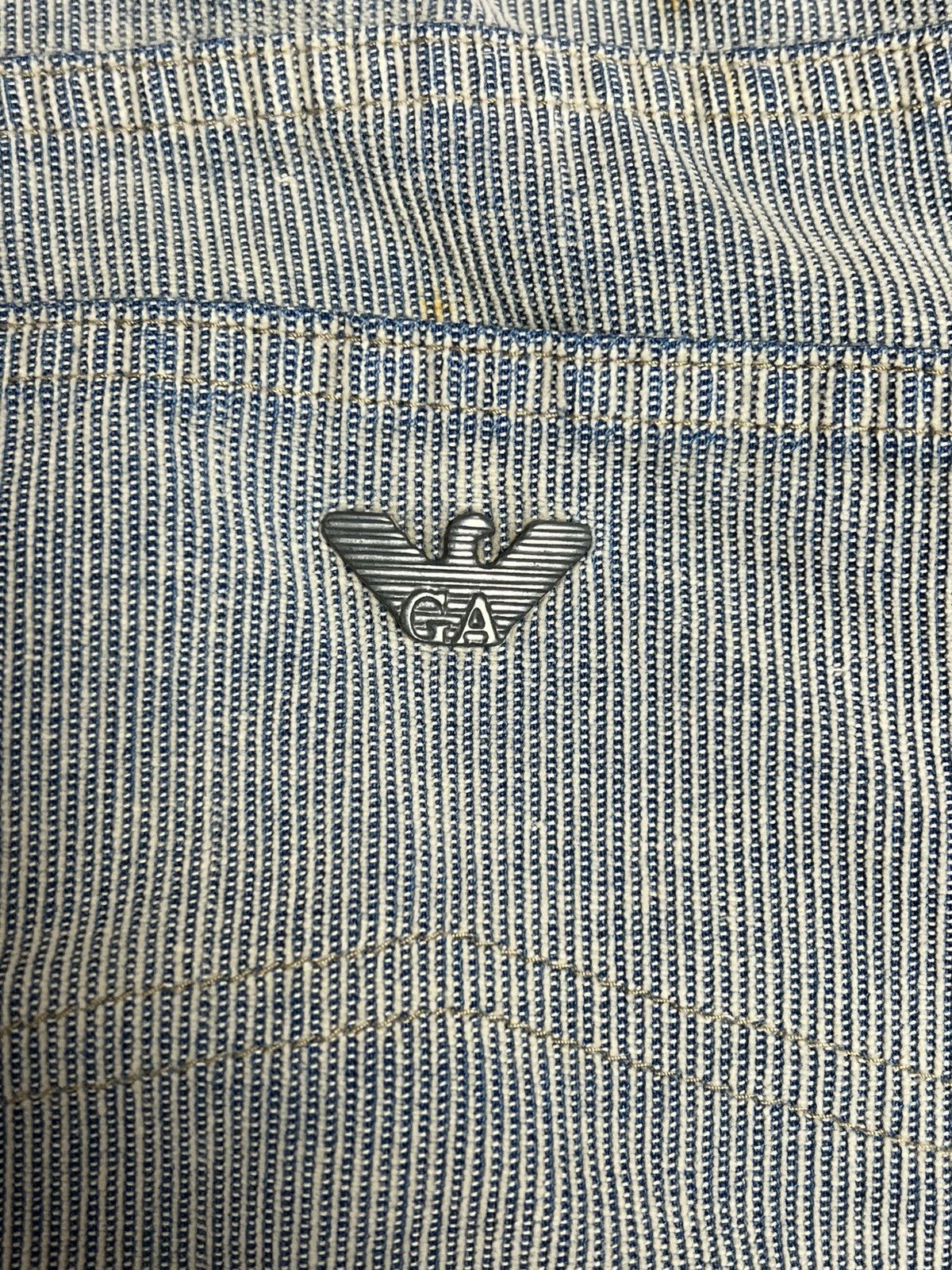 Armani VINTAGE Armani Jeans Archival Pinstripe Trousers Made Italy Size US 32 / EU 48 - 4 Thumbnail