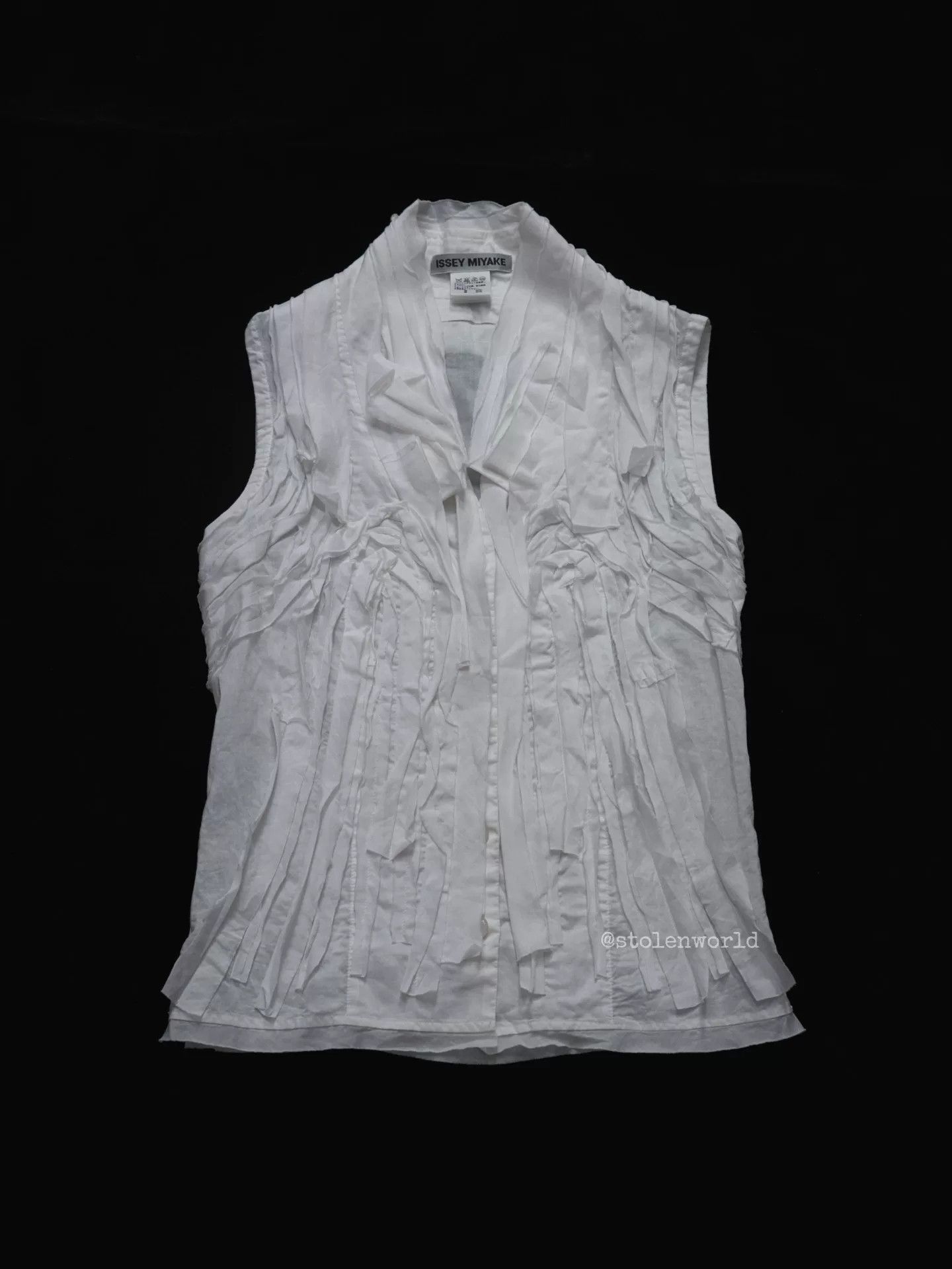 Issey Miyake issey miyake cotton linen decorative top Size S / US 4 / IT 40 - 1 Thumbnail