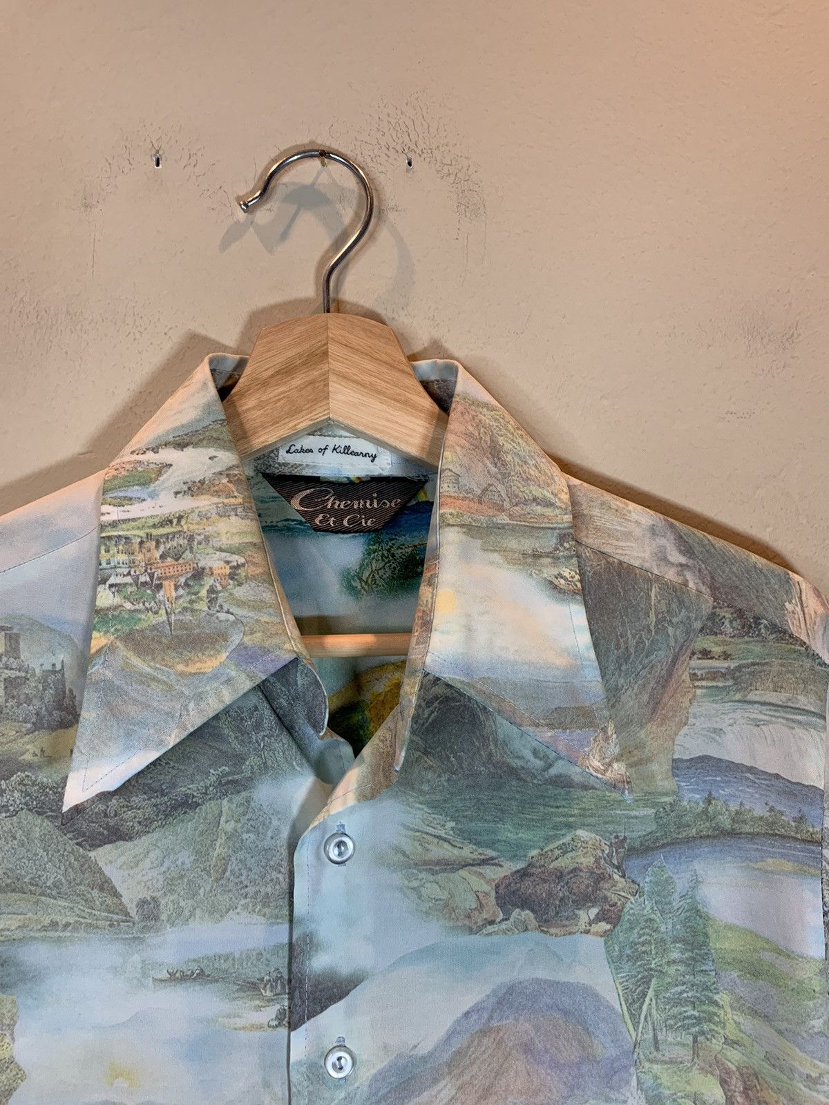 Designer × Vintage RARE Vintage 60s Chemise Et Cie Lakes Killarney Button Shirt Size US M / EU 48-50 / 2 - 5 Thumbnail