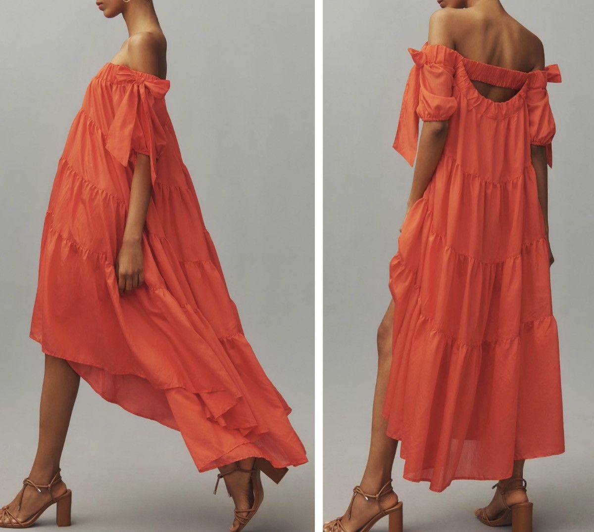 Anthropologie Anthropologie Tiered High-Low Midi Dress, Size S Size S / US 4 / IT 40 - 1 Thumbnail
