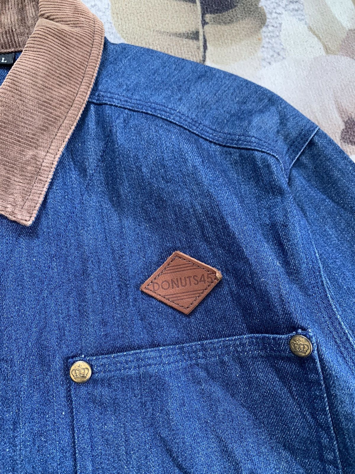 Japanese Brand Donuts 45 Buttons HANDMADE Denim Jacket Size US L / EU 52-54 / 3 - 5 Thumbnail