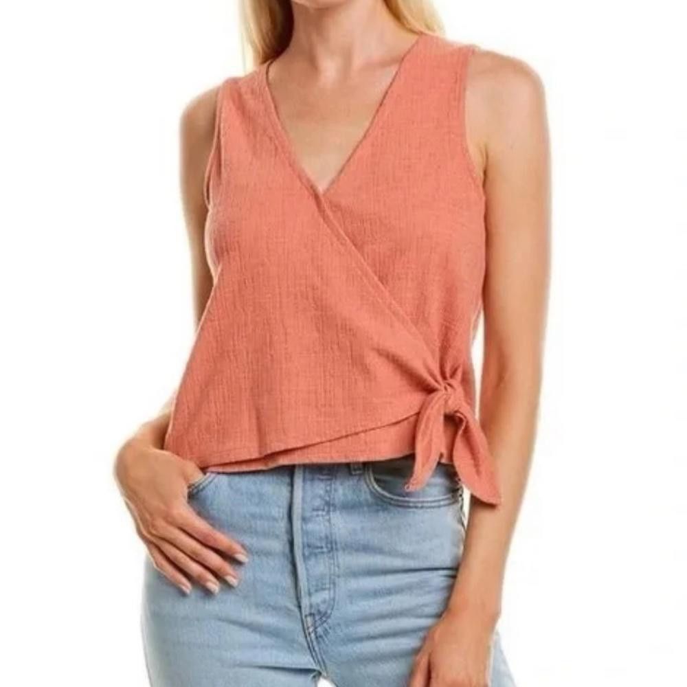 Madewell Madewell l Wrap Tie Sleeveless Tank Top Sweet Dahlia XS Size XS / US 0-2 / IT 36-38 - 1 Thumbnail