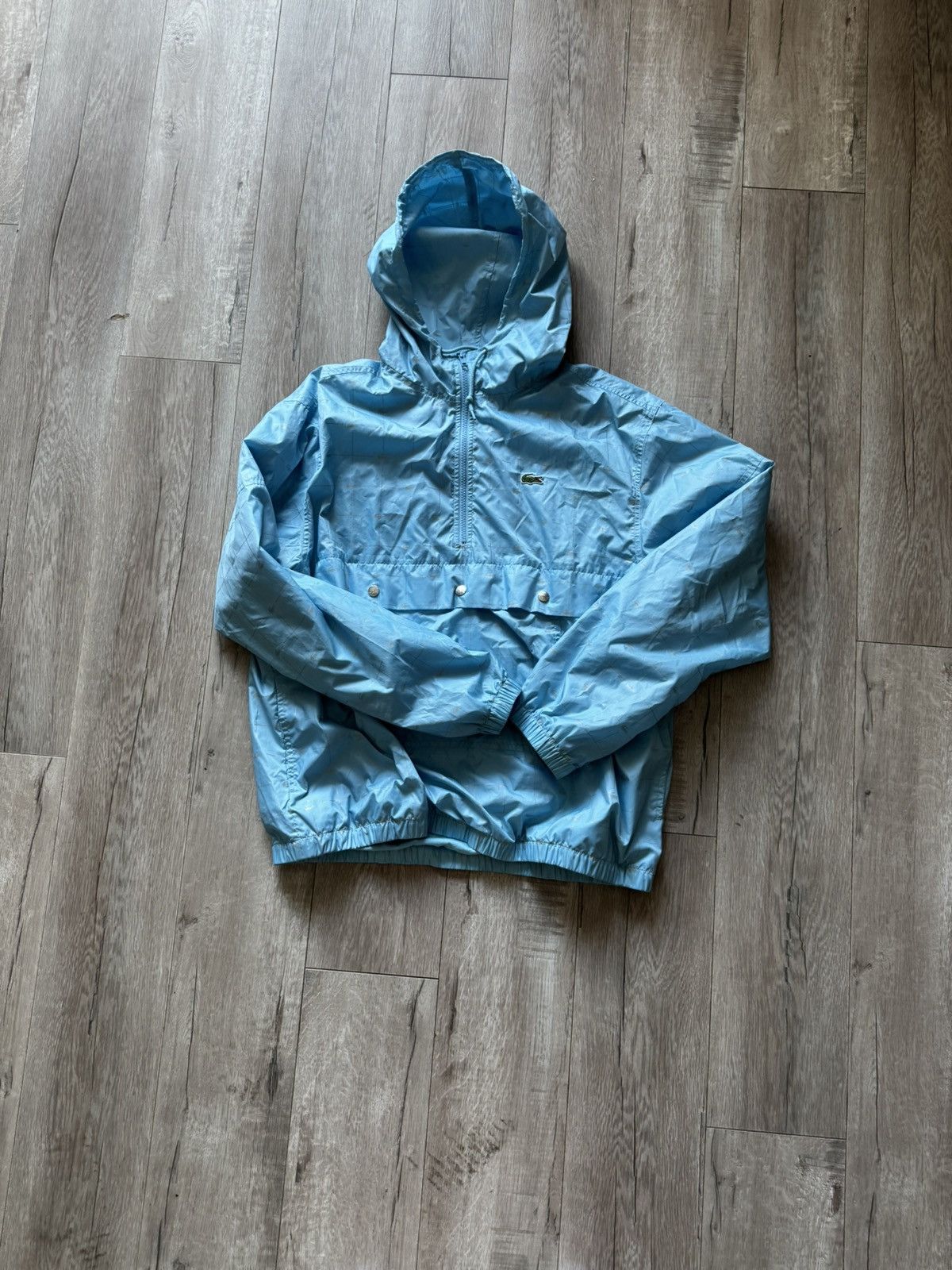 Lacoste × Supreme Blue Reflective Grid Nylon Anorak Size US L / EU 52-54 / 3 - 1 Thumbnail