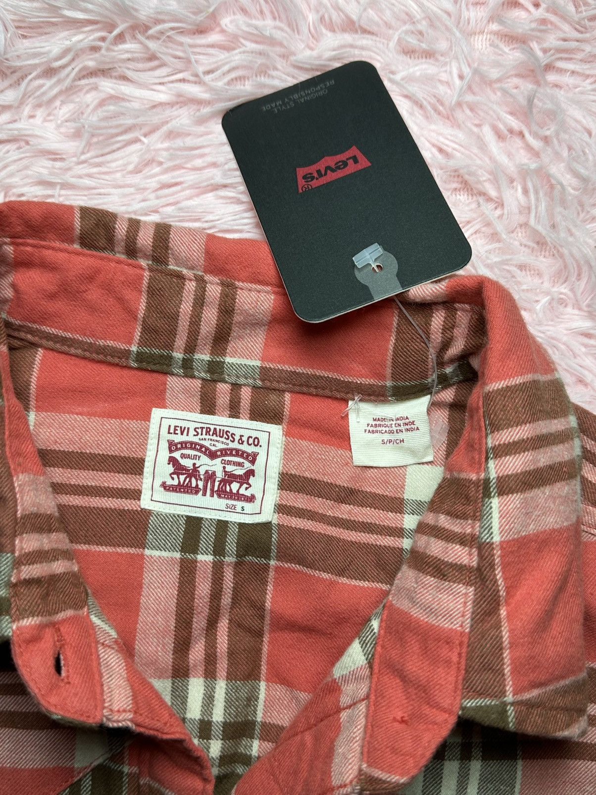 Levi's NWT Levi Strauss & Co Men’s Plaid Pearl Snap Button Up Shirt Size US M / EU 48-50 / 2 - 2 Thumbnail