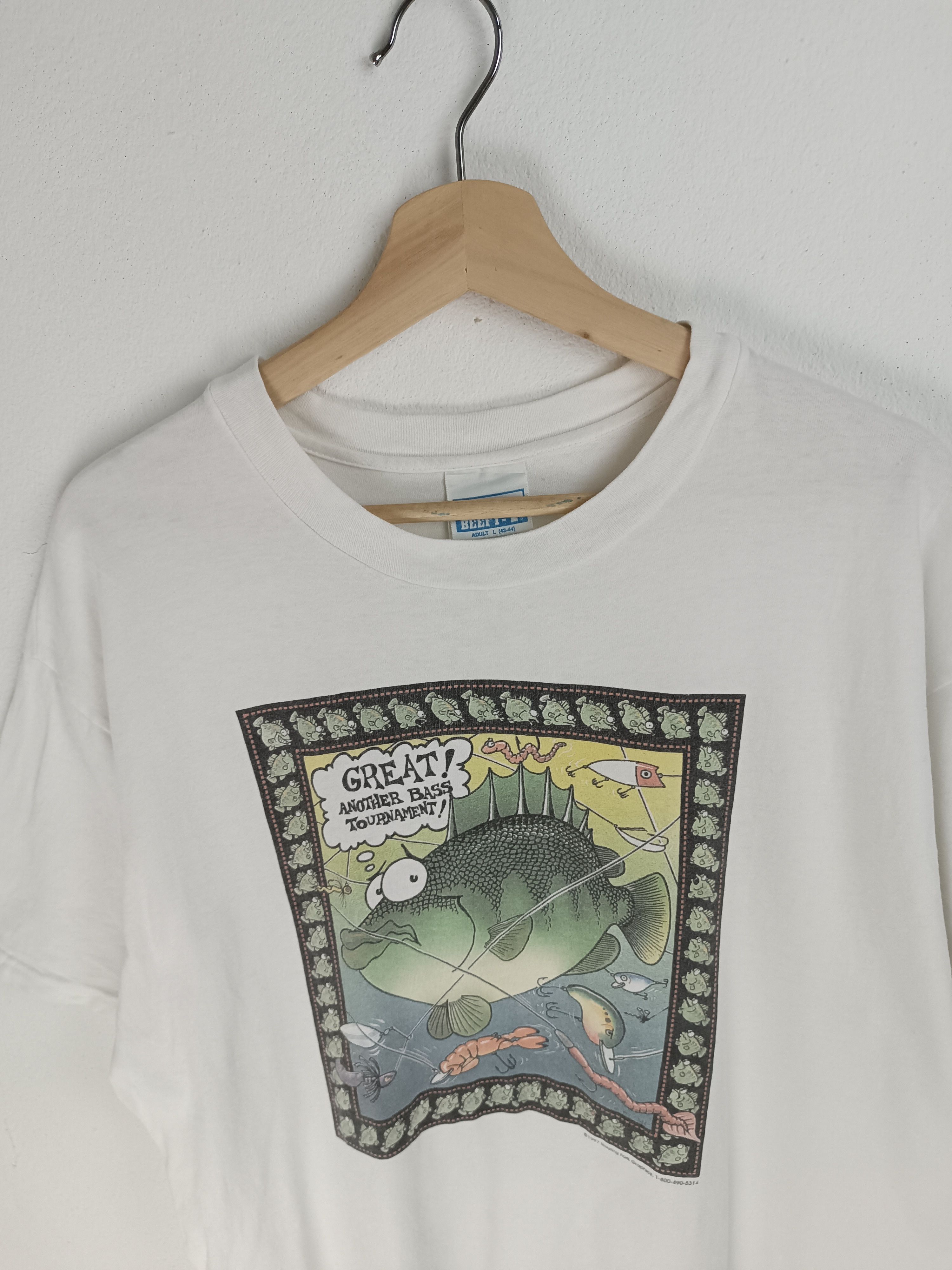 Bass Pro Shops VINTAGE 90'S BASS FISHING BASS TOURNAMENT HUMOR ADULT FUNNY Size US L / EU 52-54 / 3 - 11 Thumbnail
