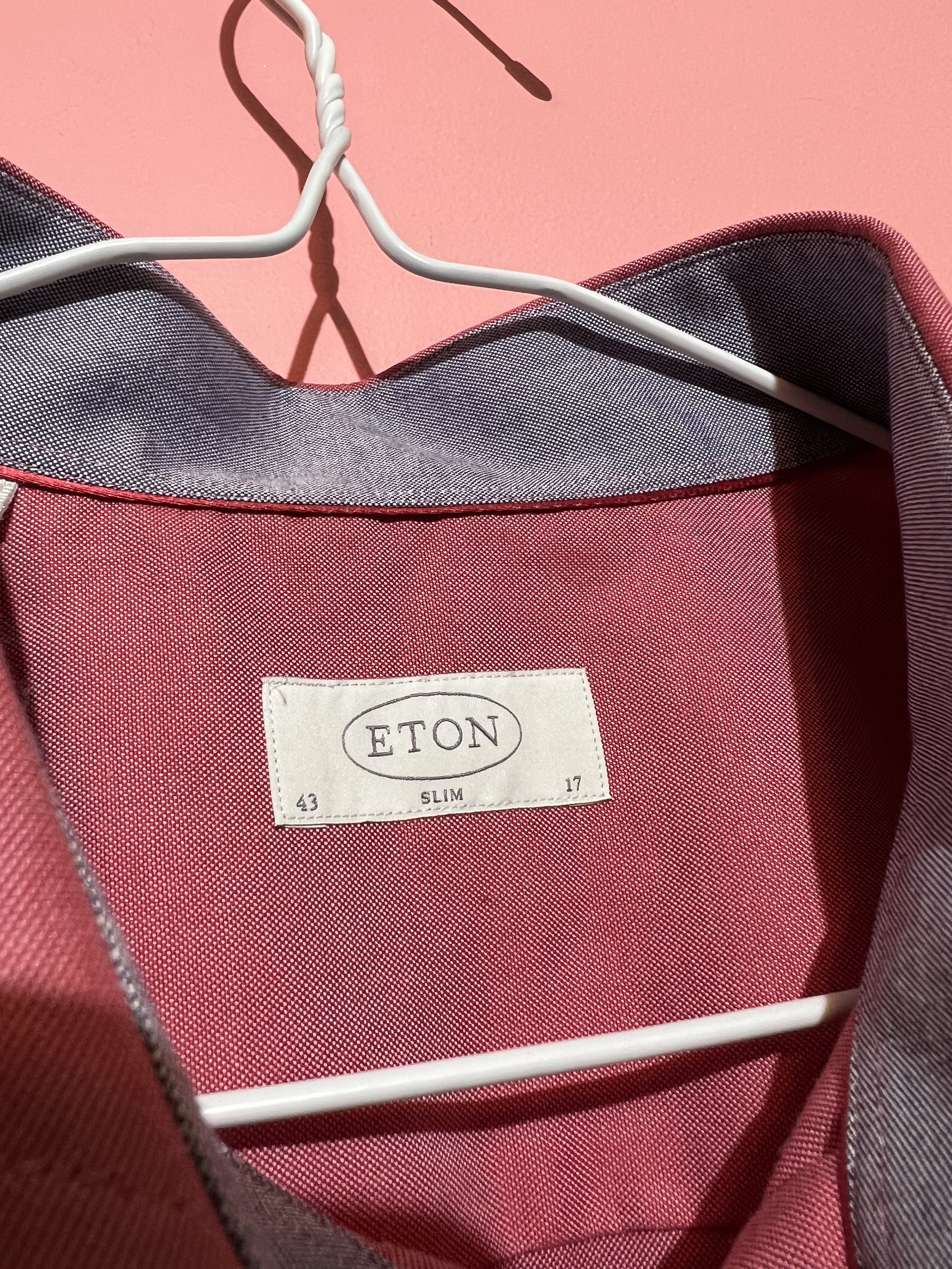 Eton Eton shirt button ups classic red slim Size US L / EU 52-54 / 3 - 2 Thumbnail