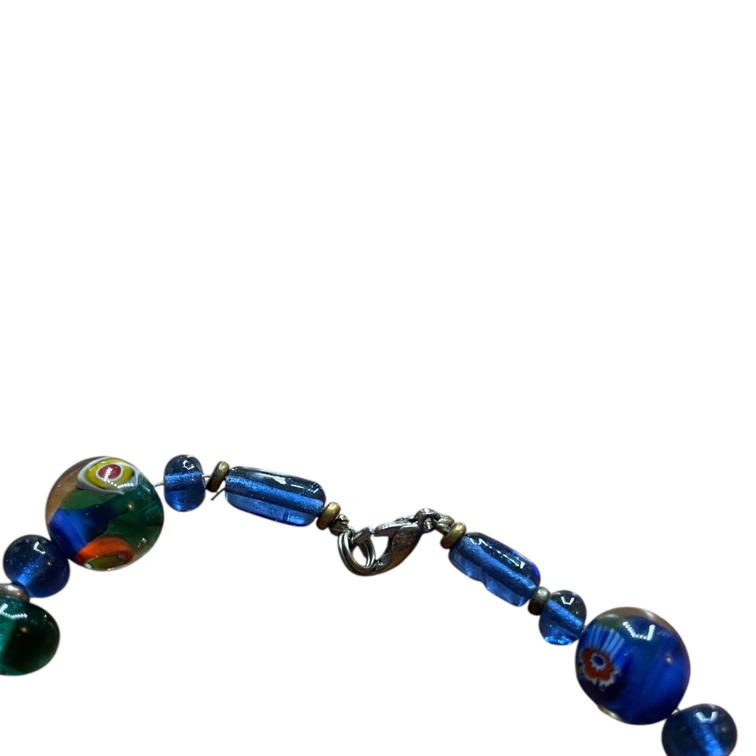 Other Vintage Blue & Green Marble Beaded Bracelet Size ONE SIZE - 3 Thumbnail