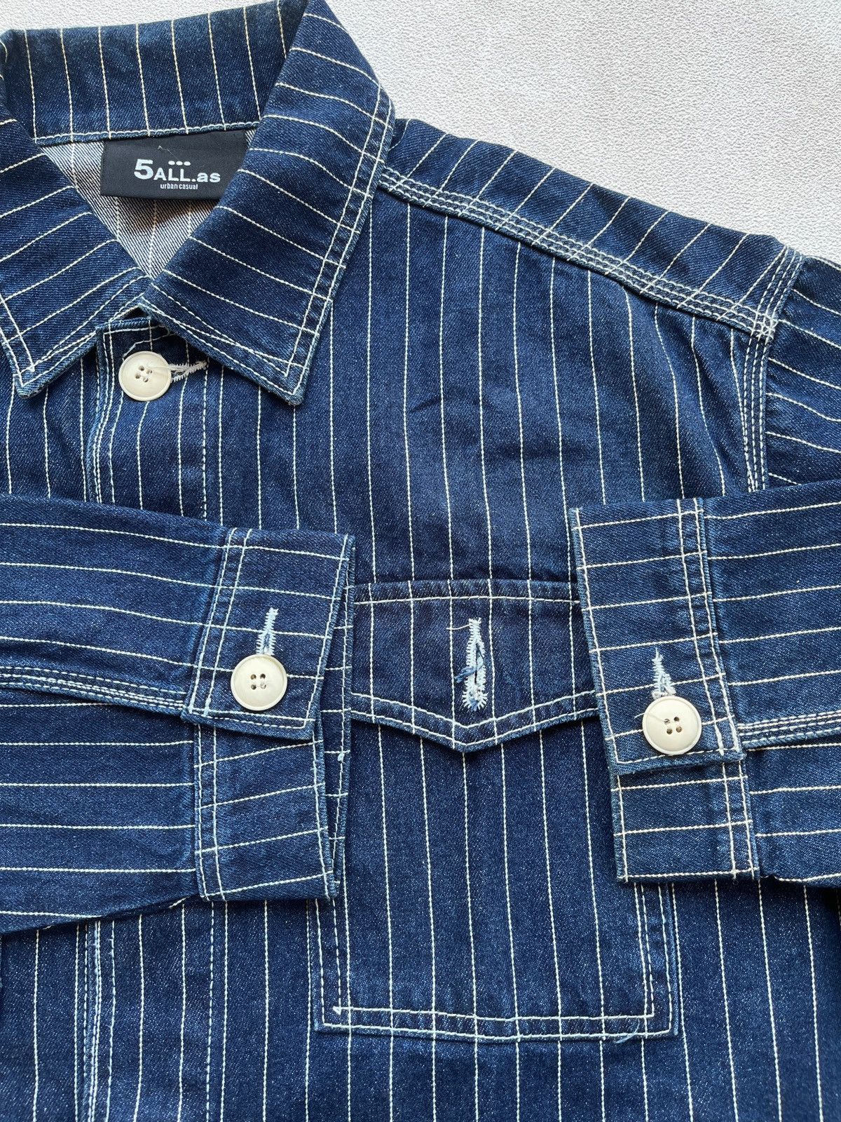 Japanese Brand Urban Casual Hickory Double Pocket WorkJacket Size US L / EU 52-54 / 3 - 2 Thumbnail