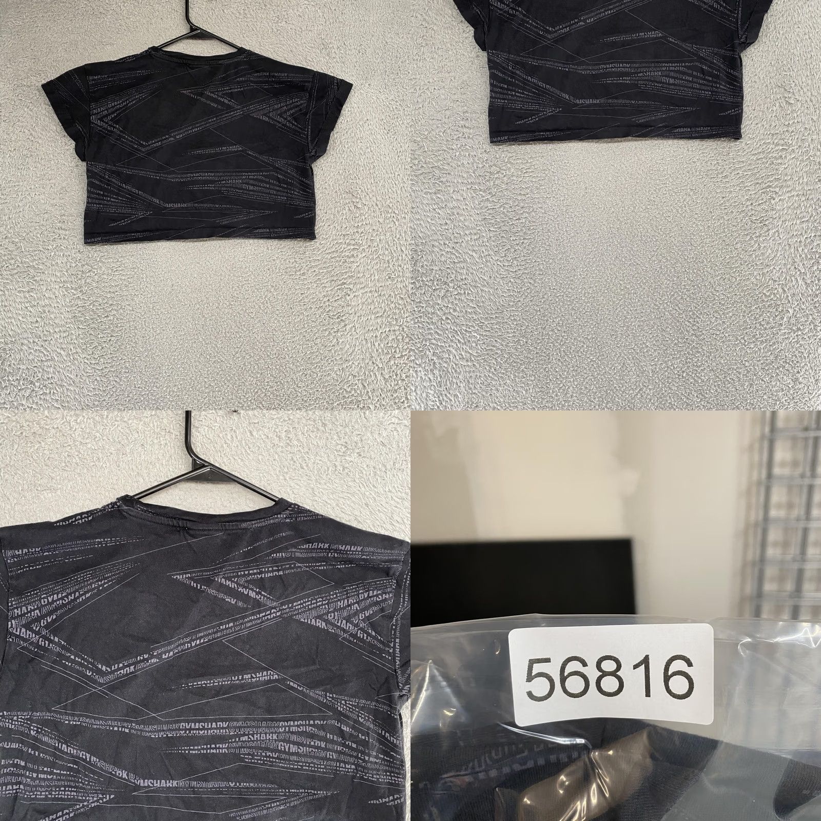 Gymshark Gymshark Cropped T-Shirt Womens M Black Logo Graphic Workout Gy m Top Size M / US 6-8 / IT 42-44 - 8 Thumbnail