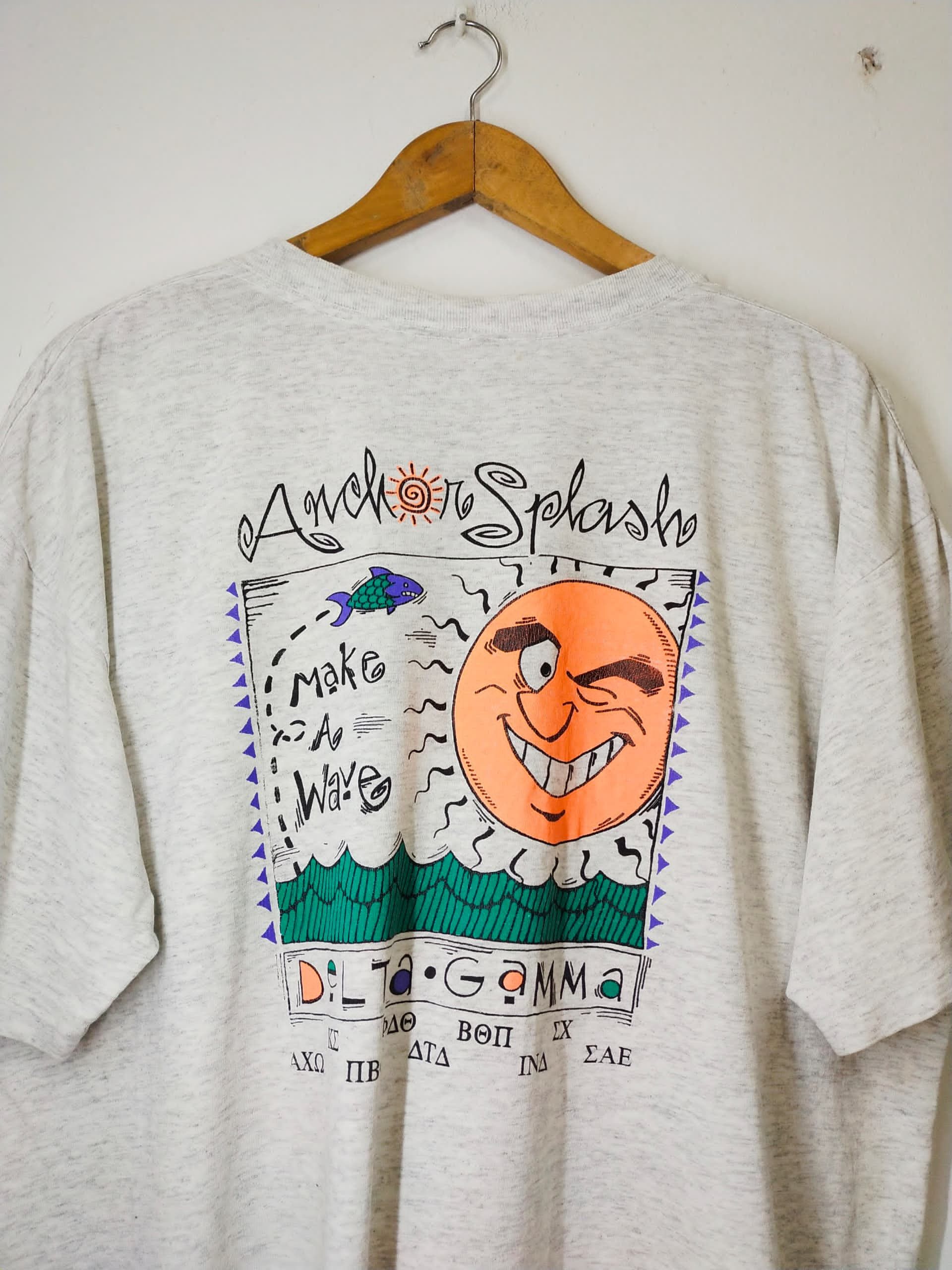 Vintage Vintage 1991 Anchor Splash Art promo single stich t shirt Size US XL / EU 56 / 4 - 5 Thumbnail