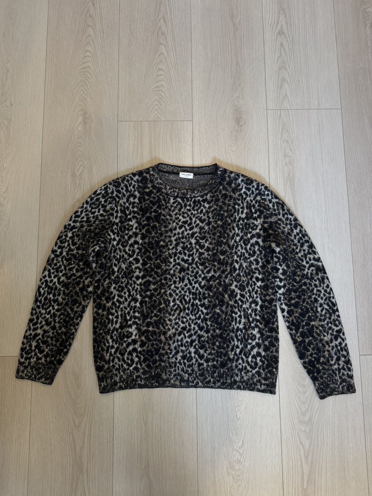 Saint Laurent Paris Saint Laurent Paris Leopard Mohair Knit Sweater Size US L / EU 52-54 / 3 - 2 Thumbnail