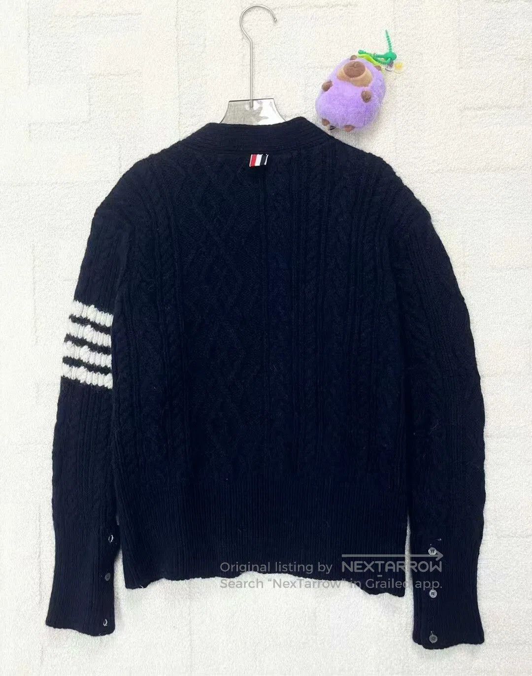 Thom Browne thom browne navy cable knit cardigan. Size US L / EU 52-54 / 3 - 2 Thumbnail