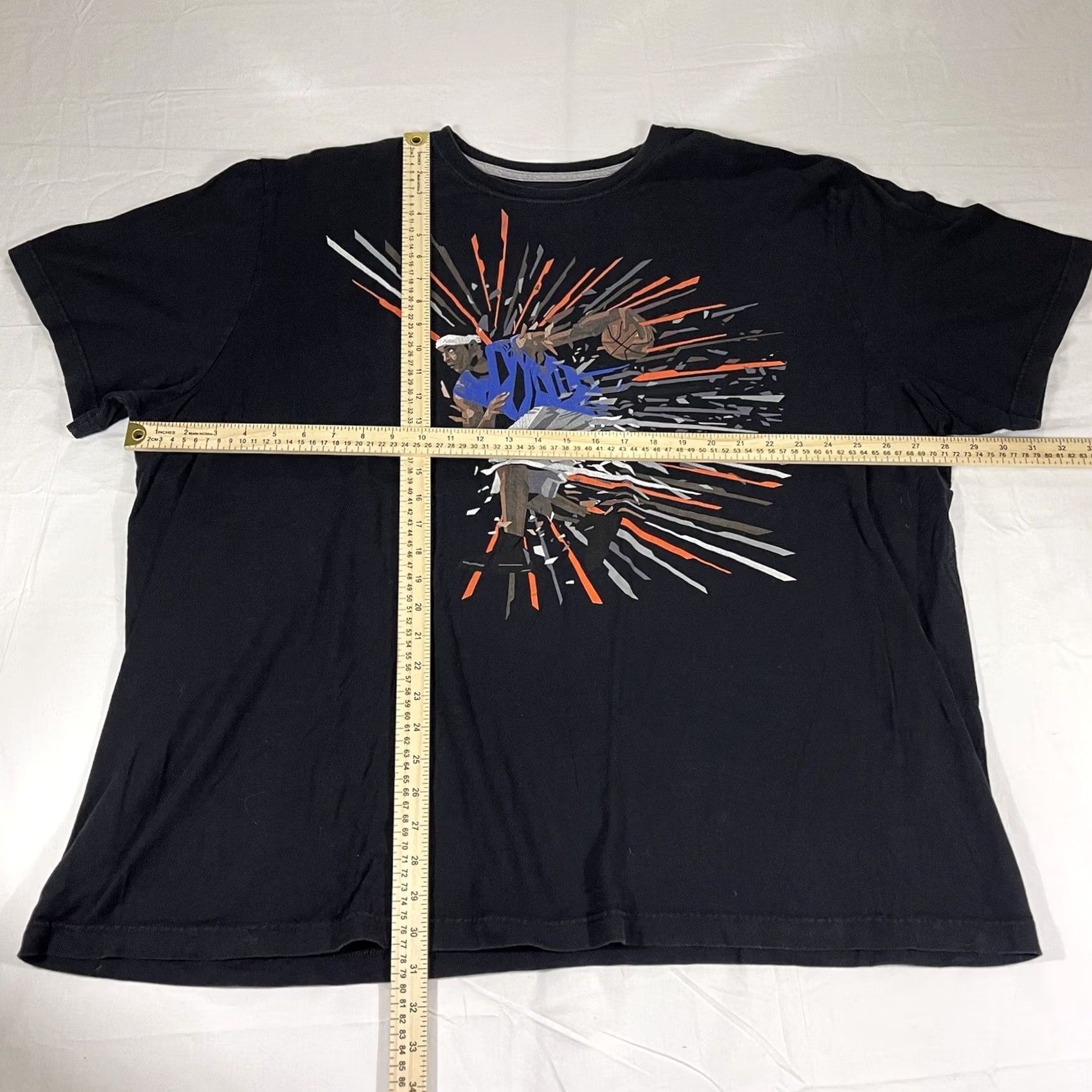 Nike Nike Air Jordan 4XL T-Shirt Men's Black 4XL Carmelo Anthony Melo New York Knicks Retro Sports Basketball Nike Air Size US XXL / EU 58 / 5 - 2 Thumbnail