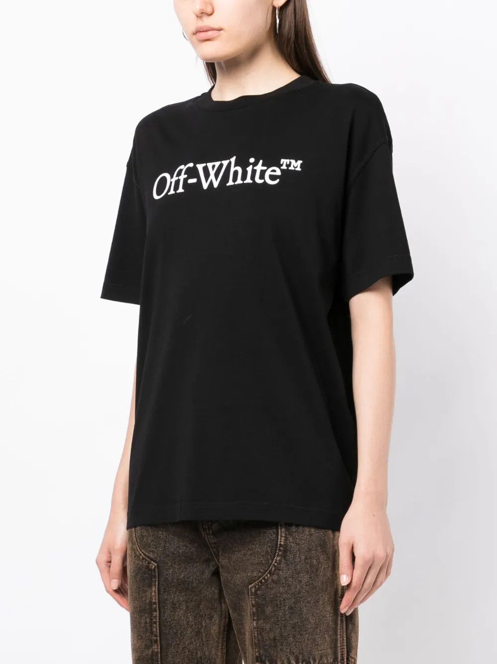 Off-White o1y1225 Crewneck T-Shirt in Black Size XXS / US 00 / IT 34 - 3 Thumbnail