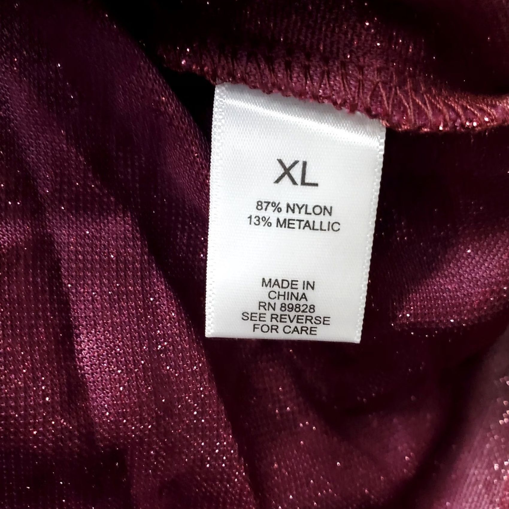 Logo 7 LOGO by Layers Blouse Womens XL Multi Nylon Metallic Long Sleeve Button Front Size XL / US 12-14 / IT 48-50 - 6 Thumbnail