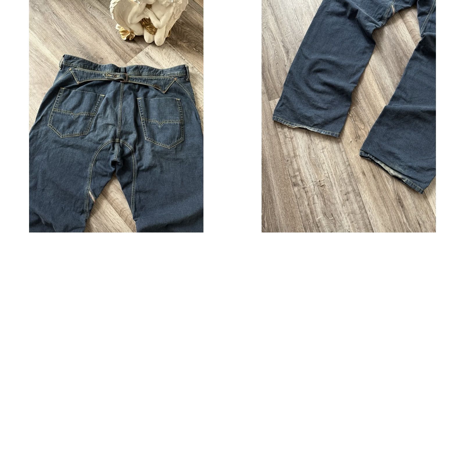 Diesel Diesel Pheyo Jeans Men’s W38 L34 Distressed Denim Navy Straight Vintage 90s City Logo Jeans Mens Size US 38 / EU 54 - 8 Thumbnail