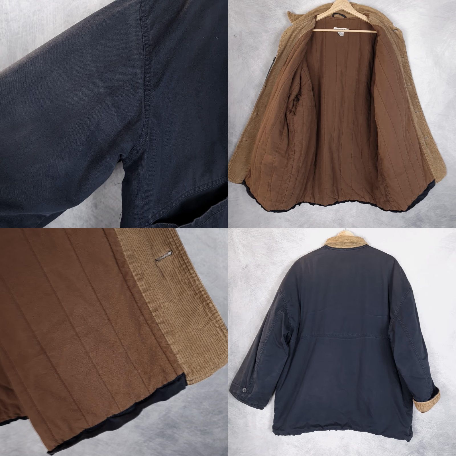 Vintage Tweeds Coat Mens Medium Blue Canvas Barn Chore Corduroy Collar Lined Field Size US M / EU 48-50 / 2 - 9 Thumbnail
