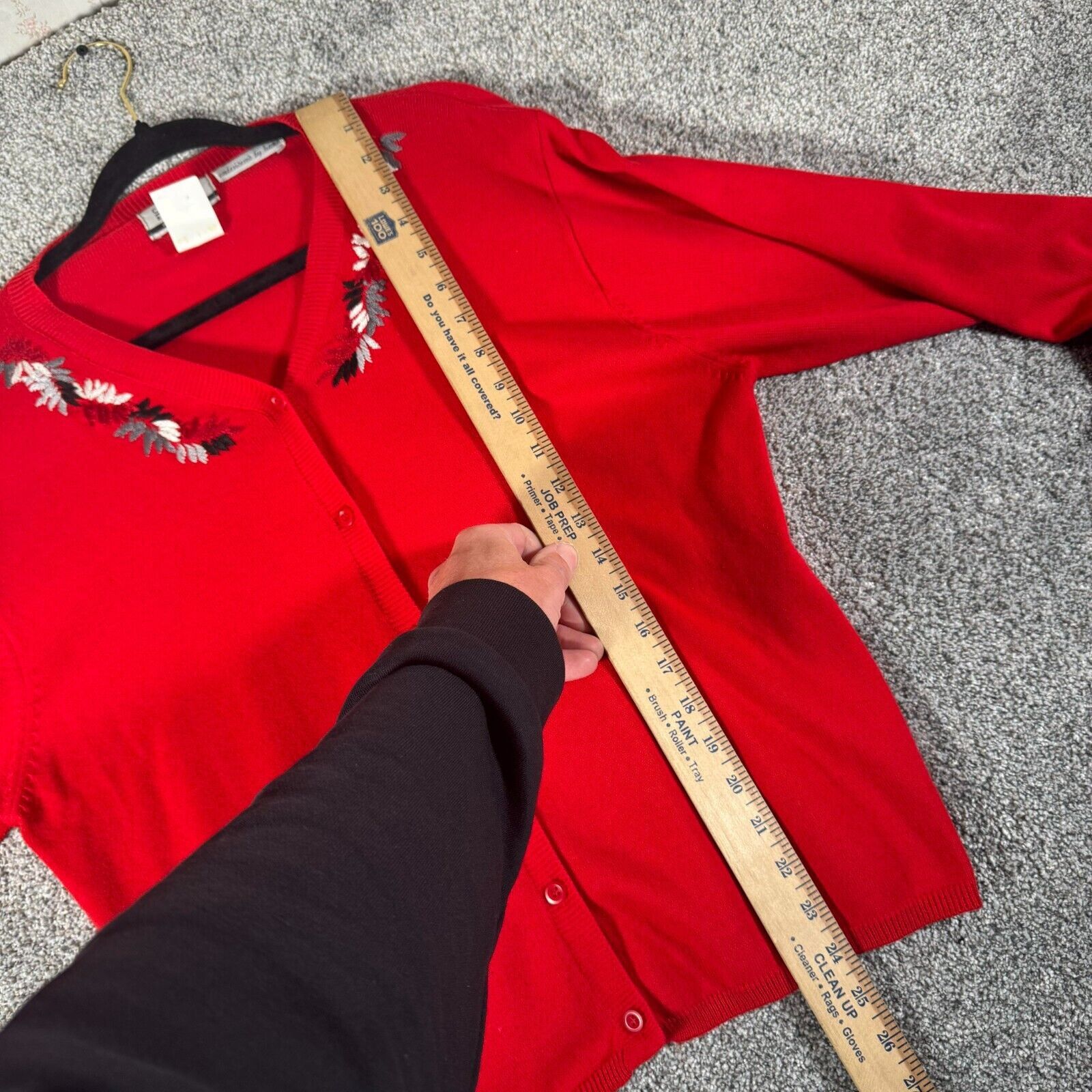Other Classics by Jantzen Sweater Blouse Set L Petite Embroidered Size L / US 10 / IT 46 - 8 Thumbnail