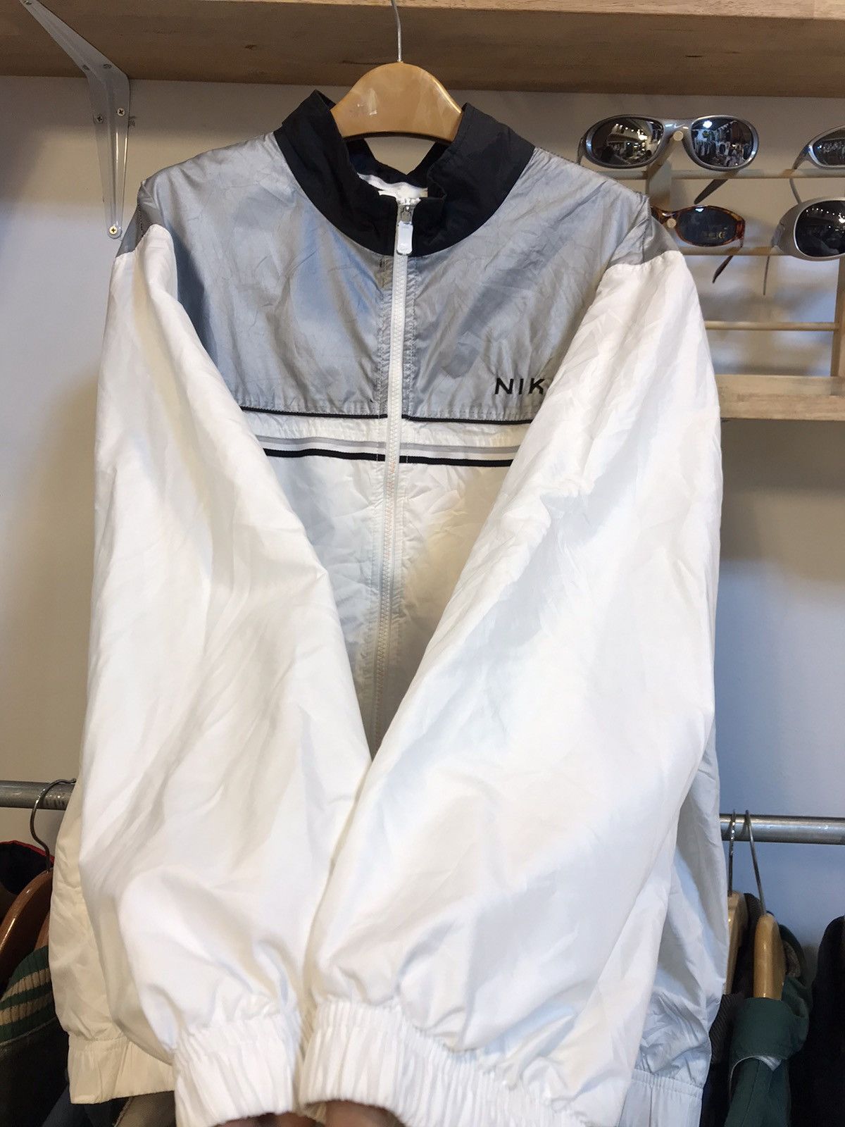 Nike × Vintage Vintage Nike Spell Out Windbreaker Jacket Size US M / EU 48-50 / 2 - 6 Thumbnail