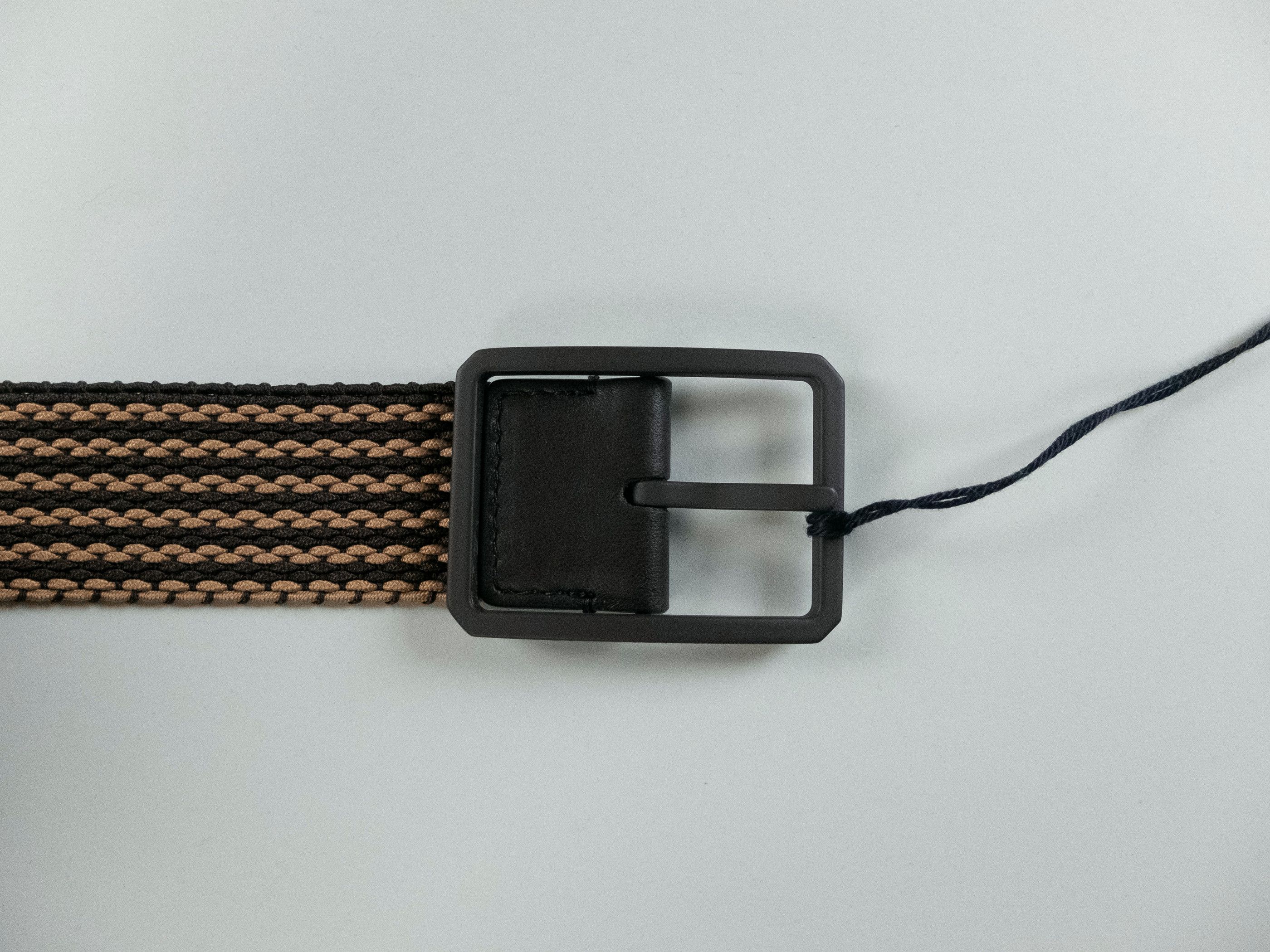 Bottega Veneta BOTTEGA VENETA brown elastic stripes woven fabric belt 90 Size 34 - 5 Thumbnail