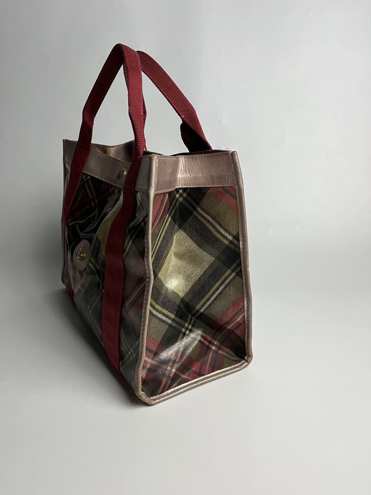 Vivienne Westwood Vivienne Westwood PVC Plastic Tartan Tote Bag with Pouch Size ONE SIZE - 9 Thumbnail