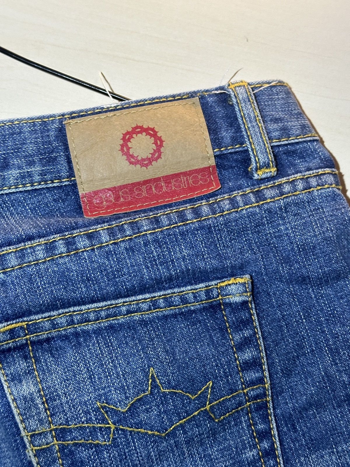 GSUS Sindustries × If Six Was Nine Vintage GSus Jeans Low Rise Washed Distressed Denim y2k Size 26" / US 2 / IT 38 - 9 Thumbnail