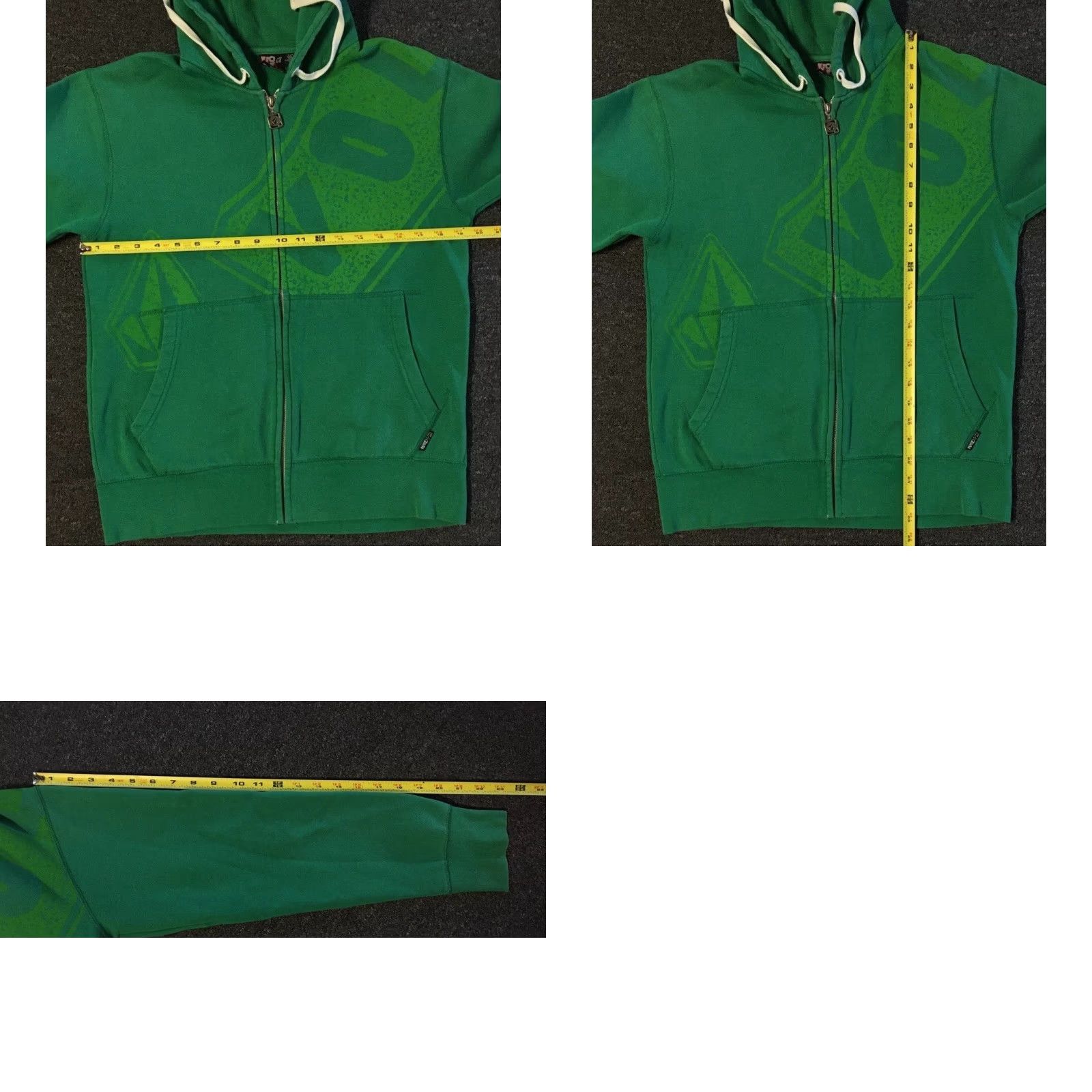 Quiksilver VINTAGE Volcom Faded AOP Zip Hoodie Surf Skate Grunge 90s Y2K S Green Mens SZ S Surf Skate Grunge Zip Hoodie Volcom Size US S / EU 44-46 / 1 - 8 Thumbnail
