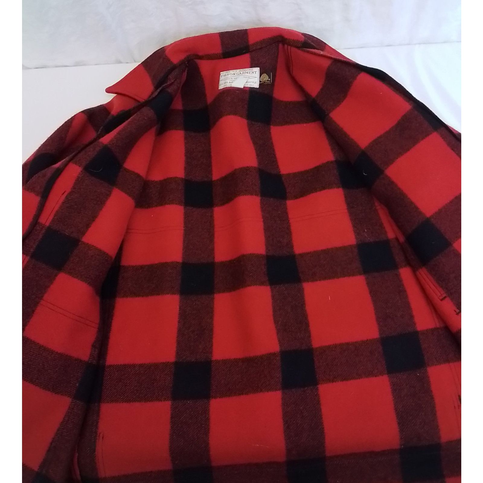 Filson C.C. Filson Mackinaw Jacket Men's XL (44) Red Buffalo Plaid Size US XL / EU 56 / 4 - 6 Thumbnail