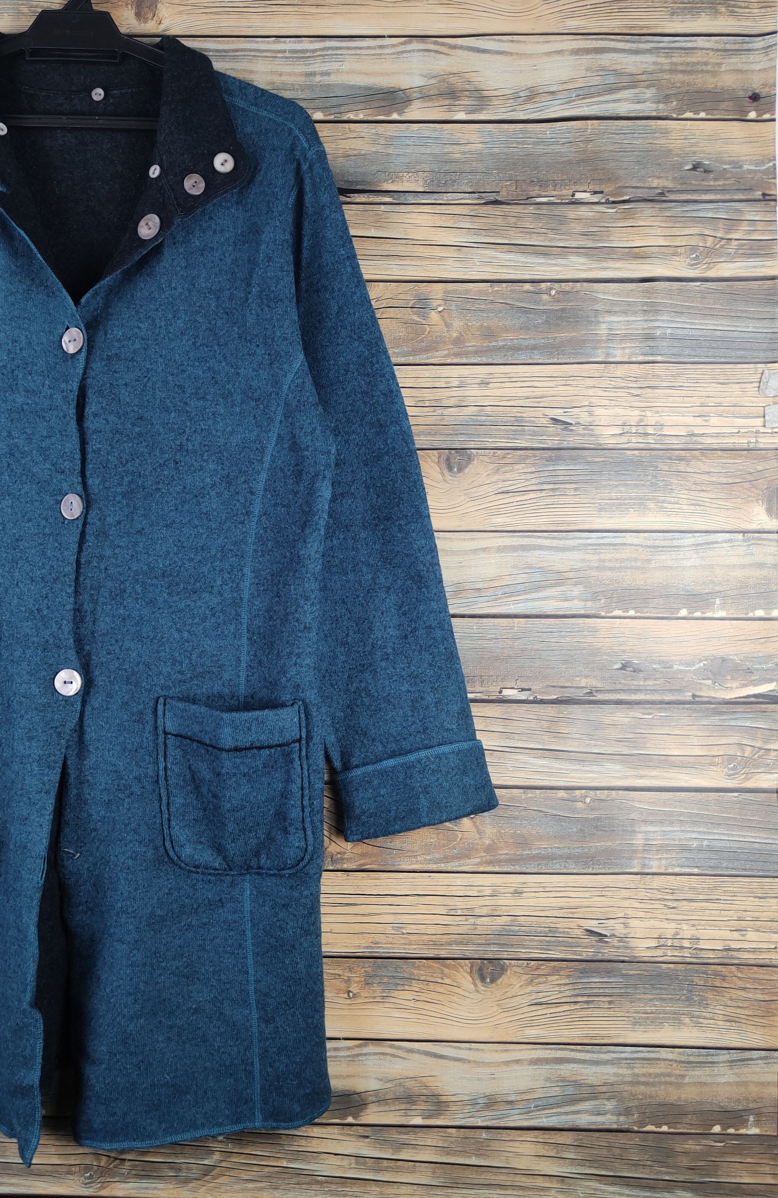 Japanese Brand DL LA Charmer Green Vintage Long Cardigans #46-526 Size M / US 6-8 / IT 42-44 - 6 Thumbnail